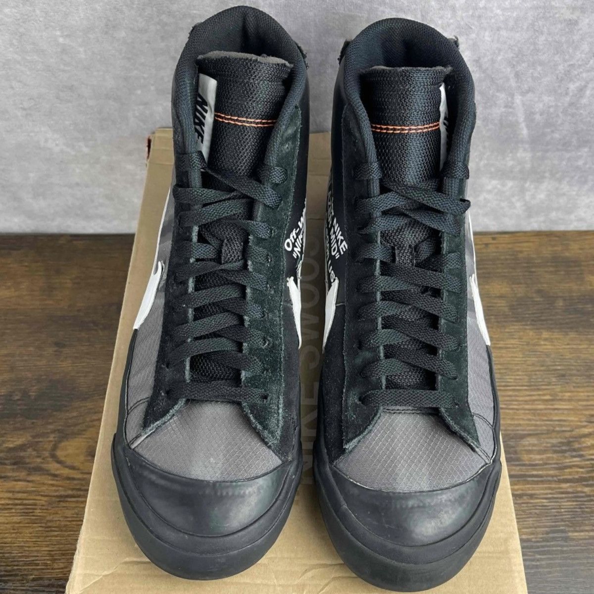 Nike × Off-White Nike Blazer Mid x OFF-WHITE Grim Reapers AA3832-001 Black OG Size US 10 / EU 43 - 5 Thumbnail