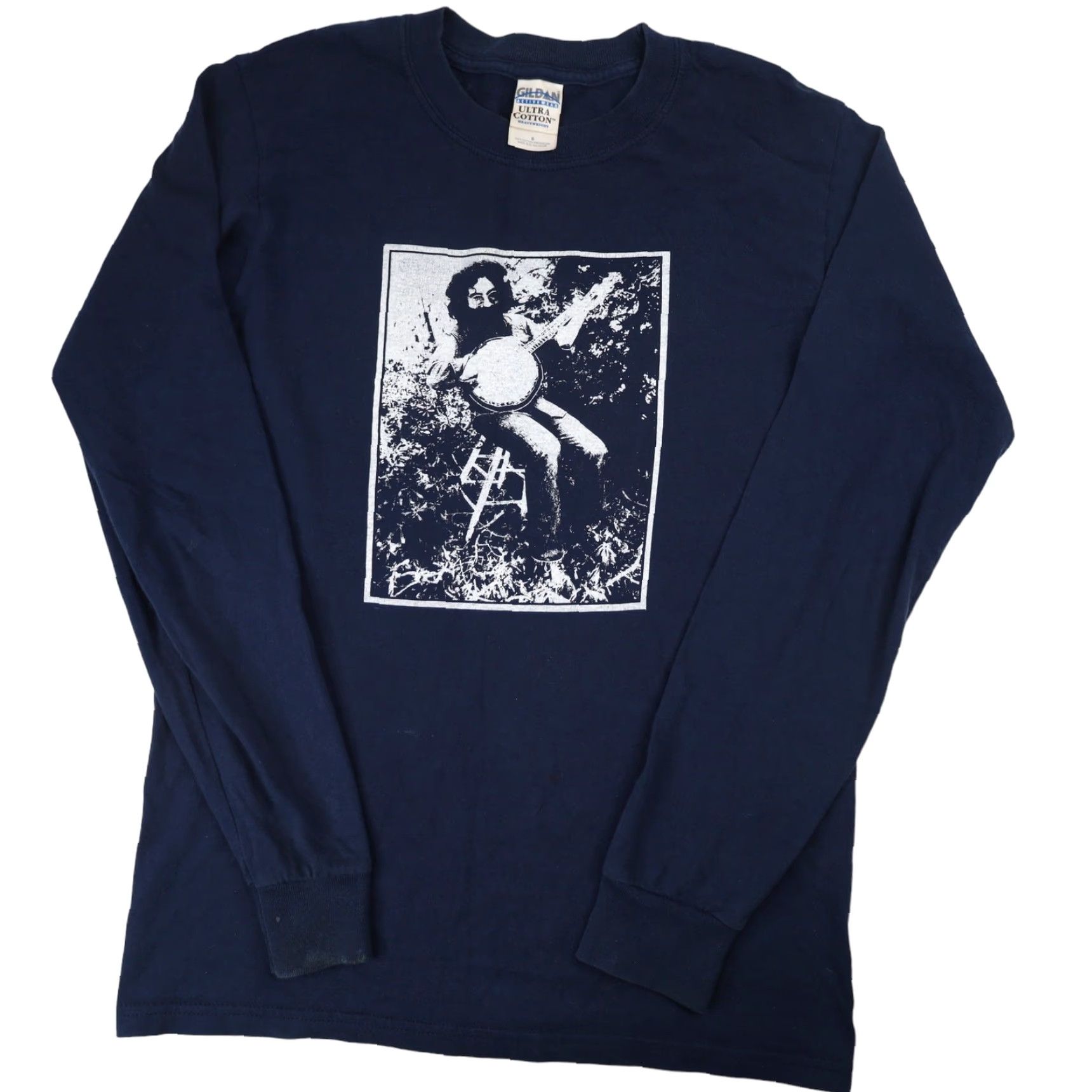 Vintage VINTAGE Grateful Dead Jerry Garcia Banjo Hand Logo Graphic Long Sleeve T Shirt Mens S Blue Shirt Size US S / EU 44-46 / 1 - 2 Thumbnail