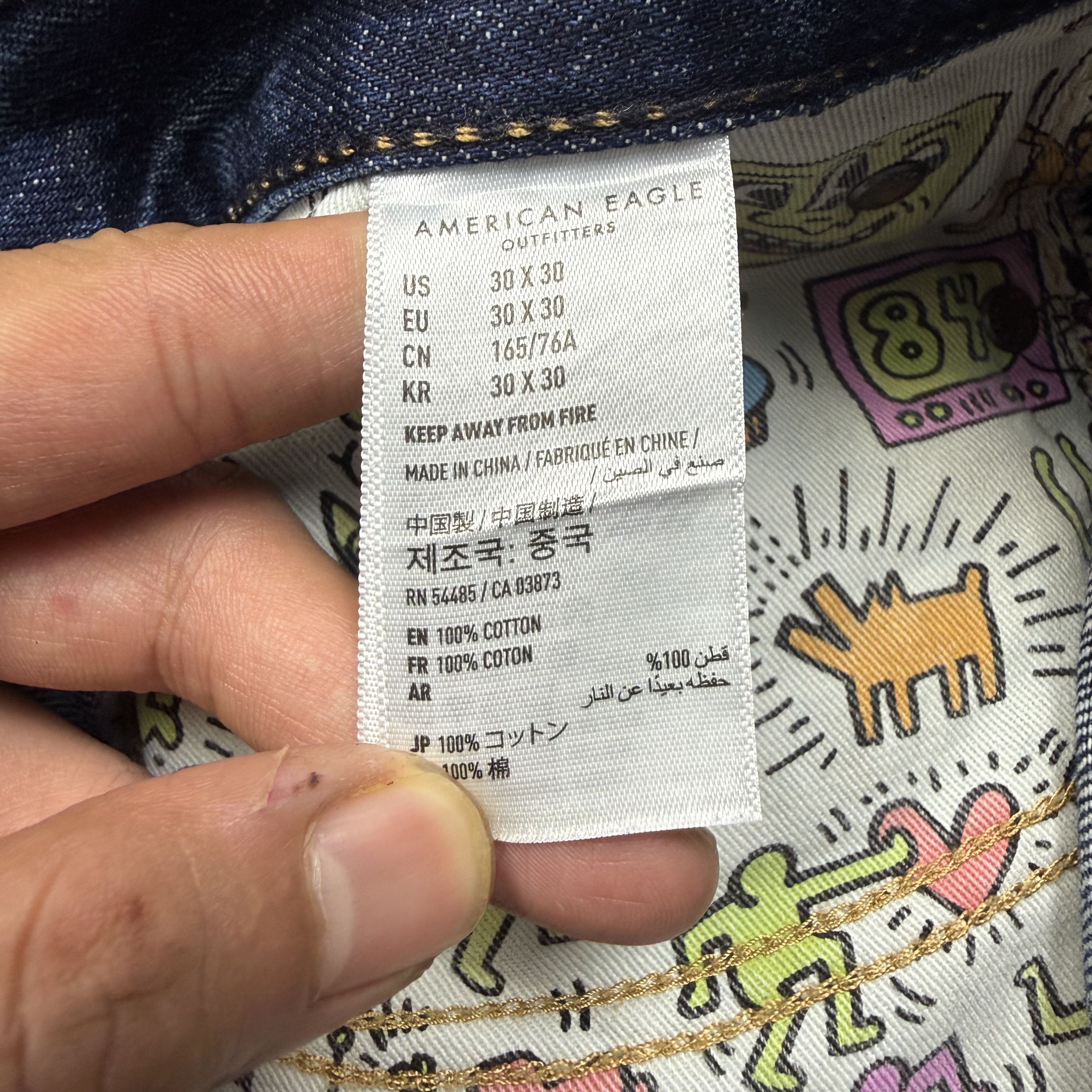 Keith Haring American Eagle x Keith Haring Patches Slim Fit Jeans Size US 30 / EU 46 - 7 Thumbnail