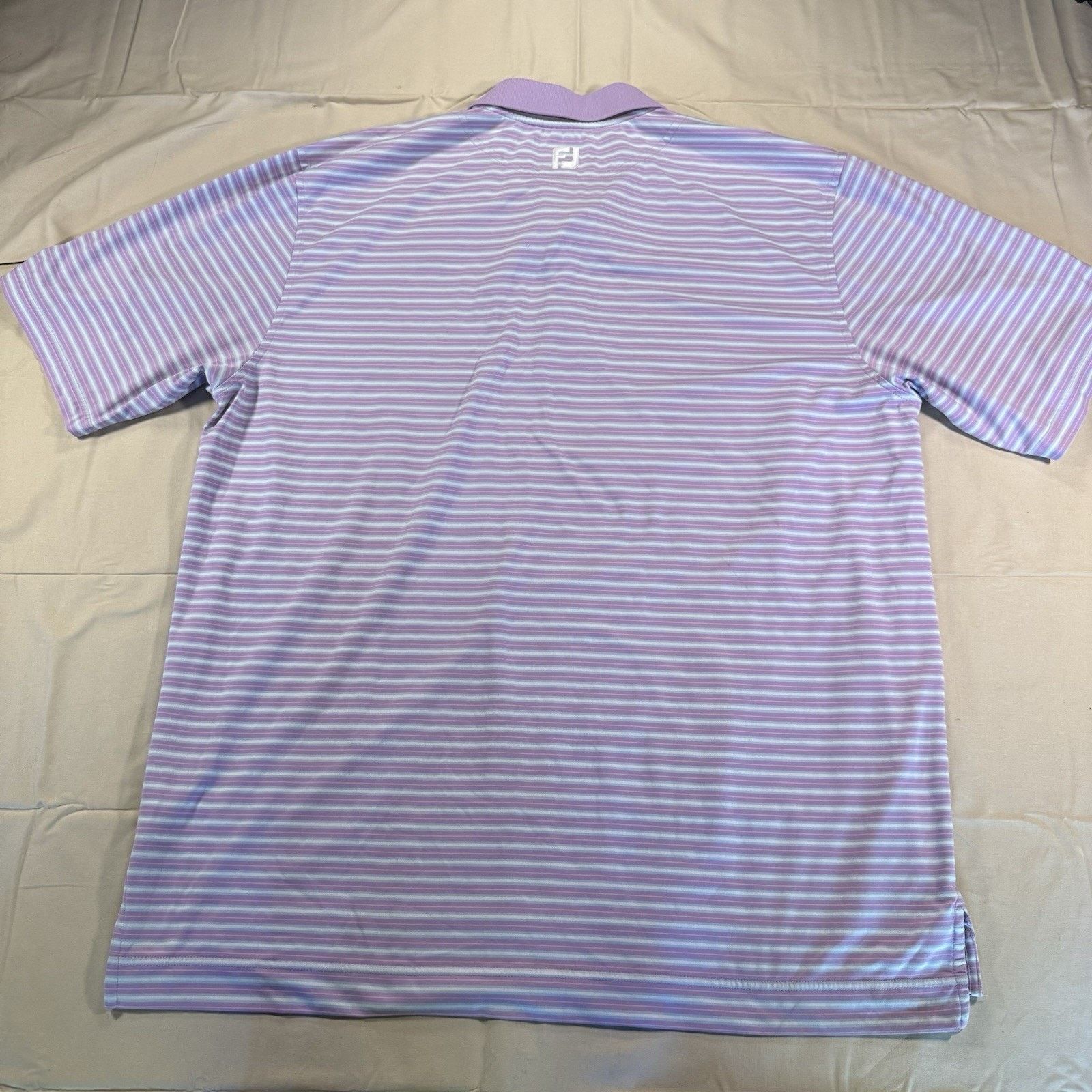 Footjoy FootJoy FJ Polo Short Sleeve Men's Size 2 XL Stripped Pink Size US XL / EU 56 / 4 - 6 Thumbnail