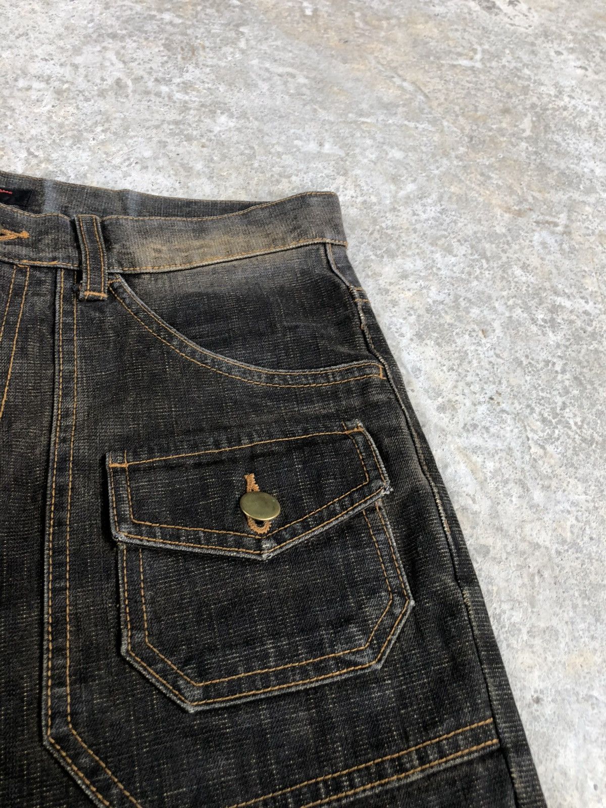 If Six Was Nine × Japanese Brand Japanese Crosbec Flared Jeans Distressed Denim Size US 30 / EU 46 - 15 Thumbnail