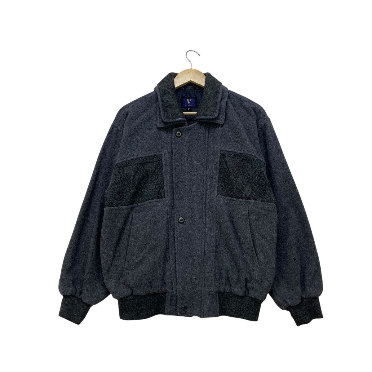 Issey Miyake 💥Japanese Brand Cairo Valentino Bomber Wool Jacket Size US M / EU 48-50 / 2 - 1 Thumbnail
