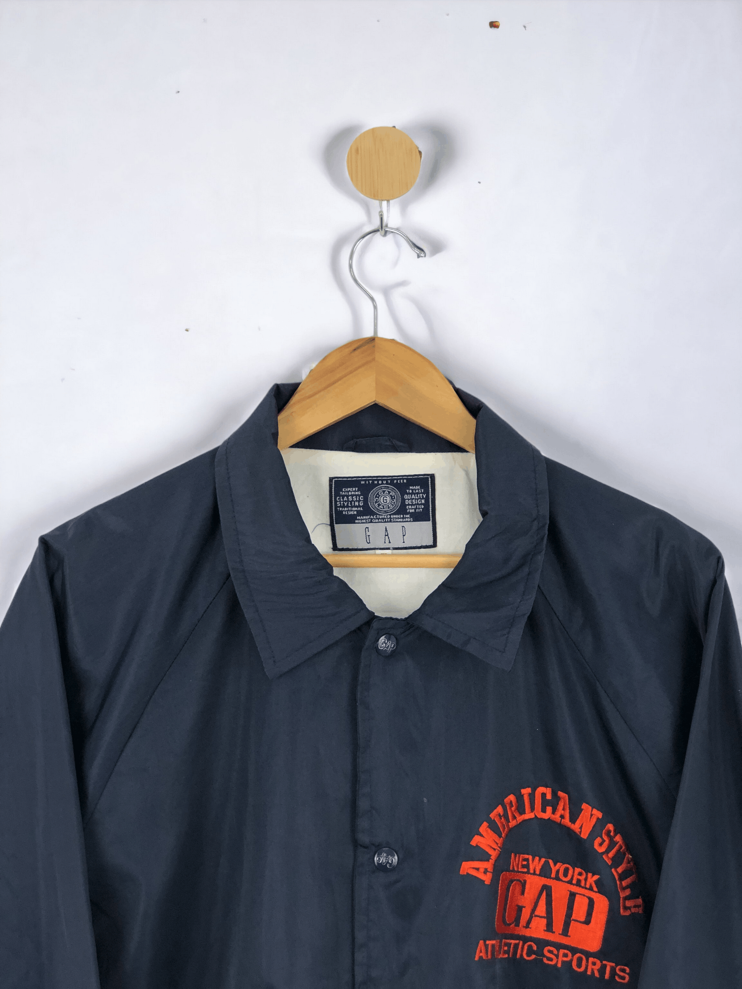 Gap Vintage Gap Embroidered Big Logo Button Up Light Jacket Size US XL / EU 56 / 4 - 4 Thumbnail
