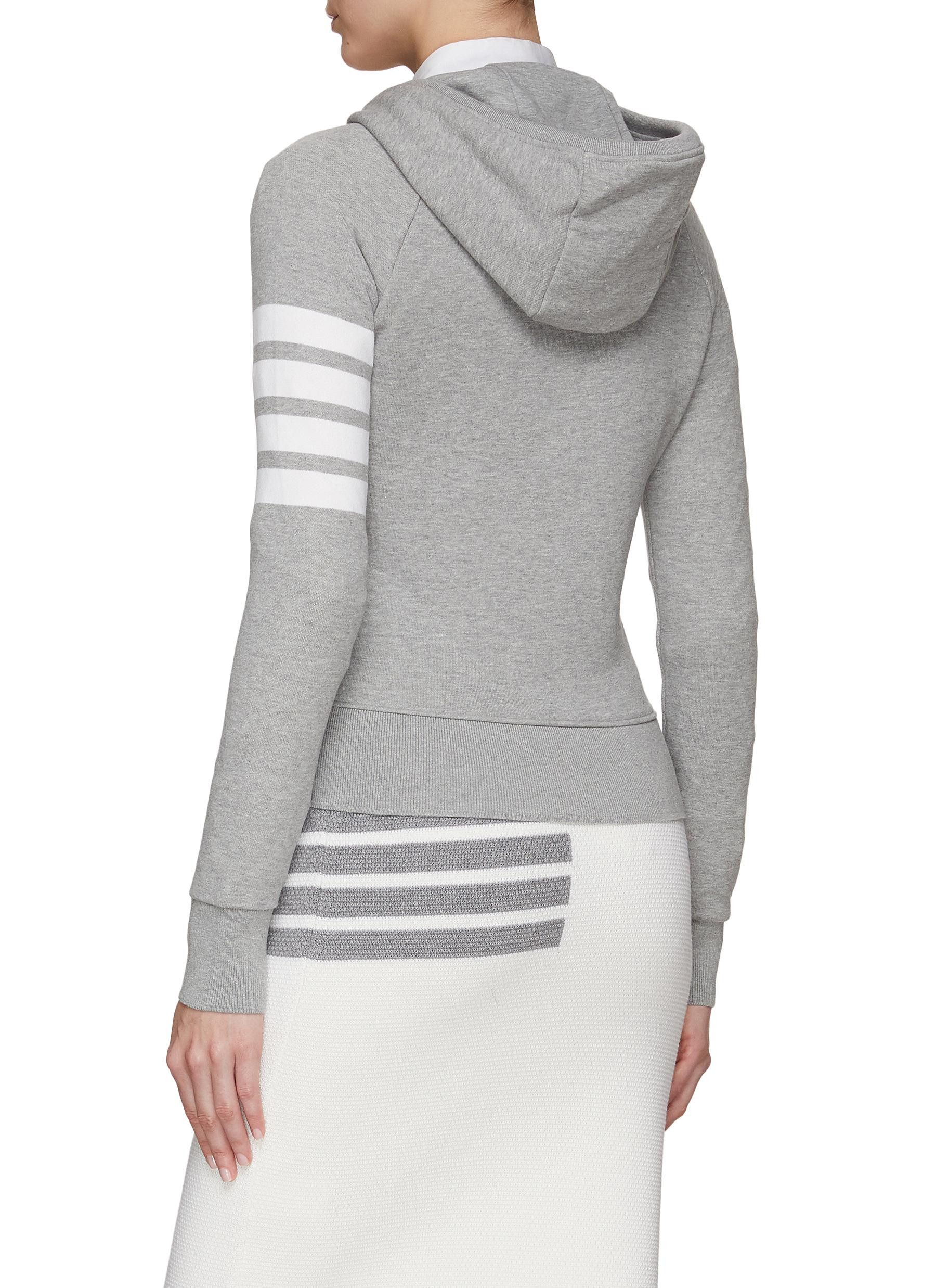 Thom Browne o1s22i1n0924 4-Bar Hoodie in Grey Size M / US 6-8 / IT 42-44 - 3 Thumbnail