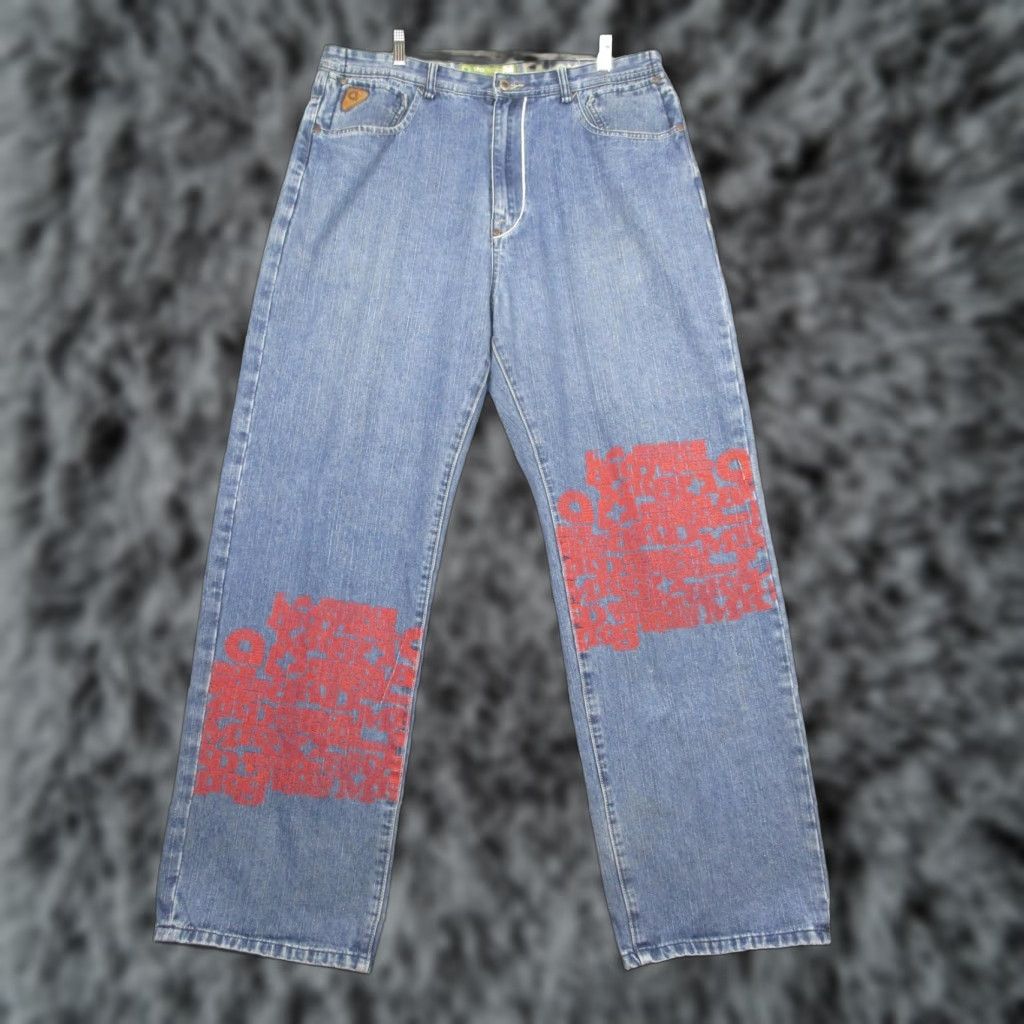 Akademiks Akademiks Jeans Mens 38 Blue Denim Baggy Fit Streetwear 2000s Y2K Hip Hop Mens Size US 38 / EU 54 - 1 Thumbnail