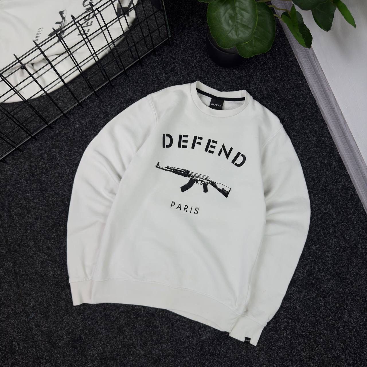 DEFEND PARIS Defend Paris Sweatshirt White Y2k Style Ak 47 Drip Techwear Size US S / EU 44-46 / 1 - 1 Thumbnail