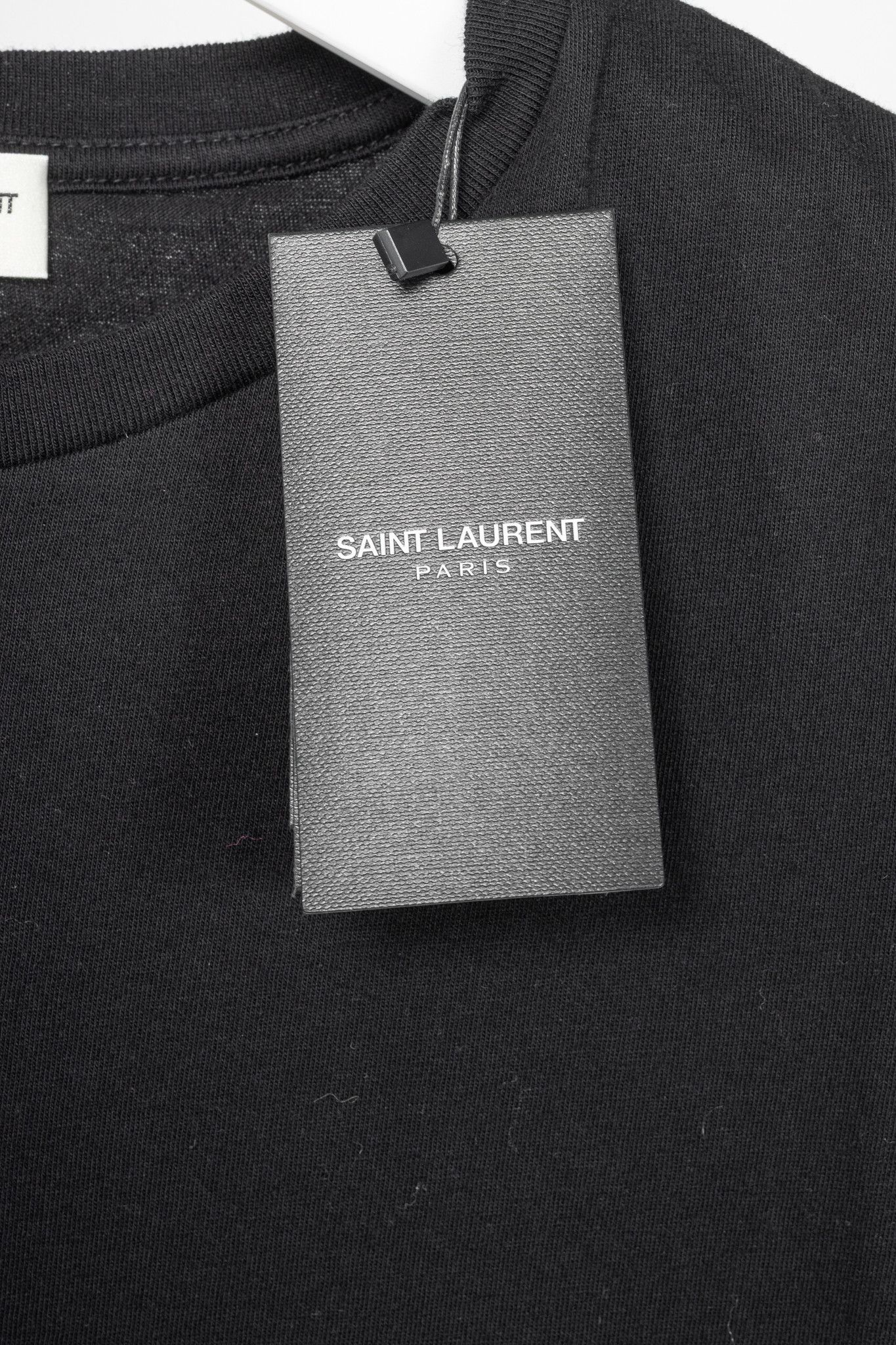 Saint Laurent Paris Saint Laurent Black Cotton-Jersey Short-Sleeve T-Shirt Size S / US 4 / IT 40 - 6 Thumbnail