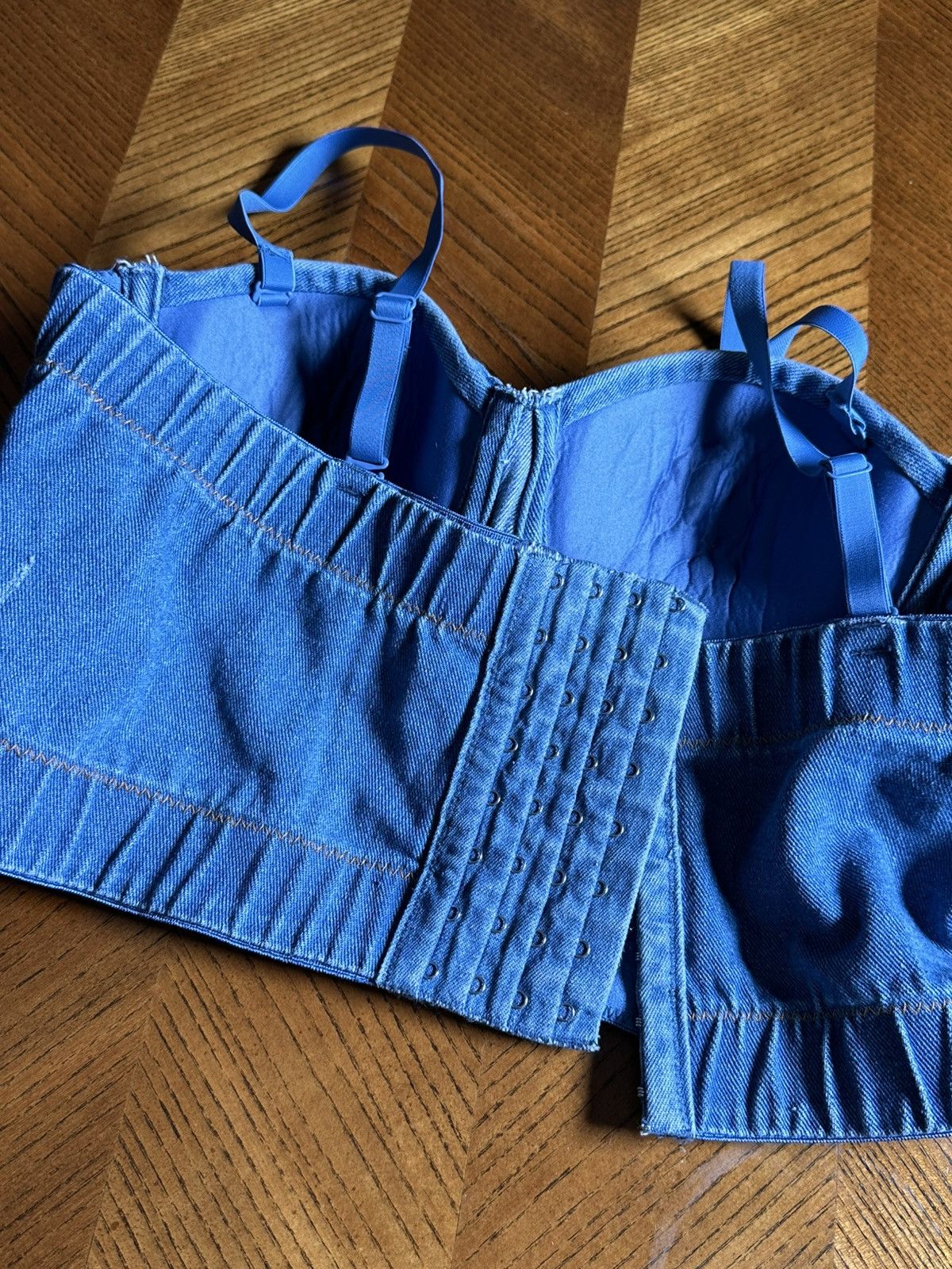 Other ELLACCI Women's Deium Bustier Crop Top Jean Corset Size L / US 10 / IT 46 - 3 Thumbnail