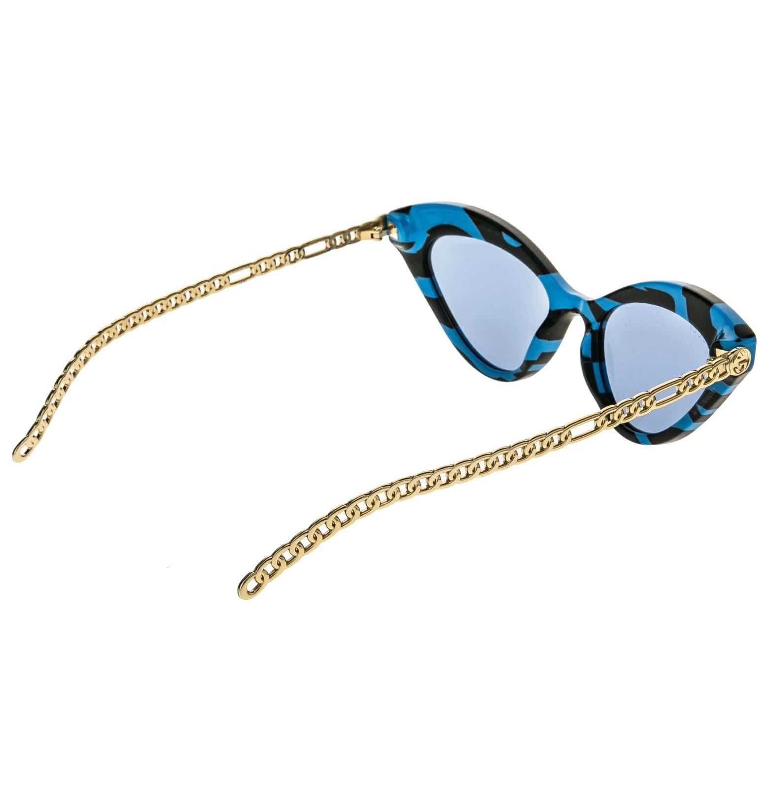 Gucci GUCCI GG0978S CHAIN 0978 Gold Black Blue Heart Charm 005 Size ONE SIZE - 8 Thumbnail