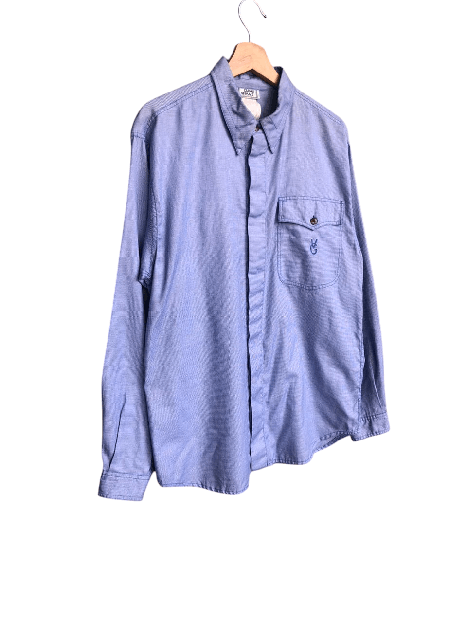 Versace Vintage Gianni Versace Single Pocket Long Sleeve Shirt Size US M / EU 48-50 / 2 - 6 Thumbnail
