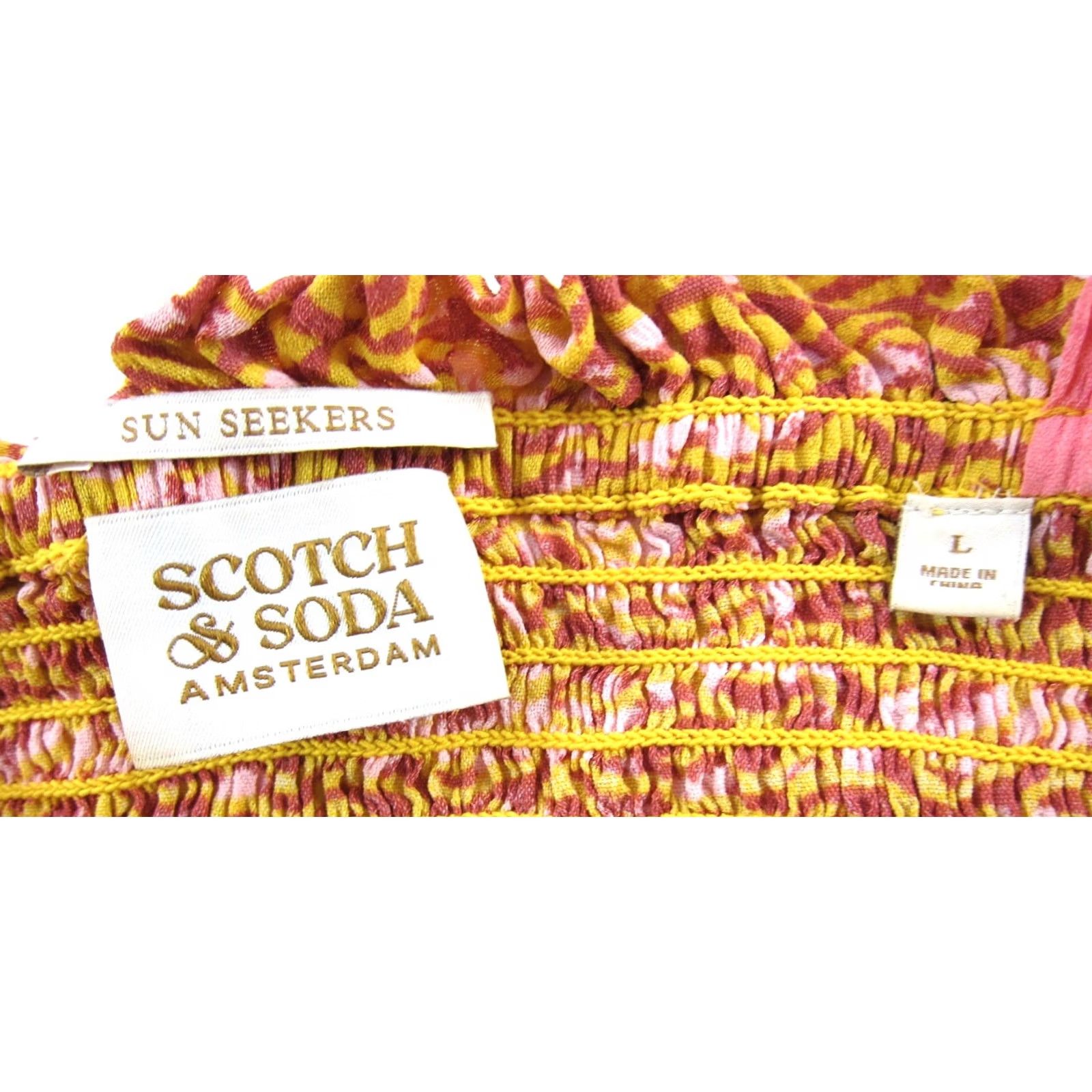 Scotch & Soda Scotch & Soda Tank Top Blouse L Pink Sleeveless 90s Sun Seekers Geometric Stretch Casual Basic Women Mens Size L / US 10 / IT 46 - 3 Thumbnail