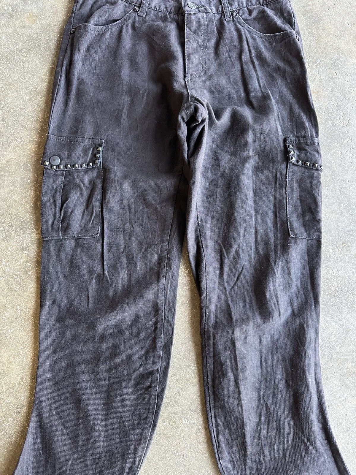 GOSTAR DE FUGA VERY RARE 💥VINTAGE FUGA JEANS CURVE/BANANA LEGS SPIKE PANTS Size US 32 / EU 48 - 4 Thumbnail