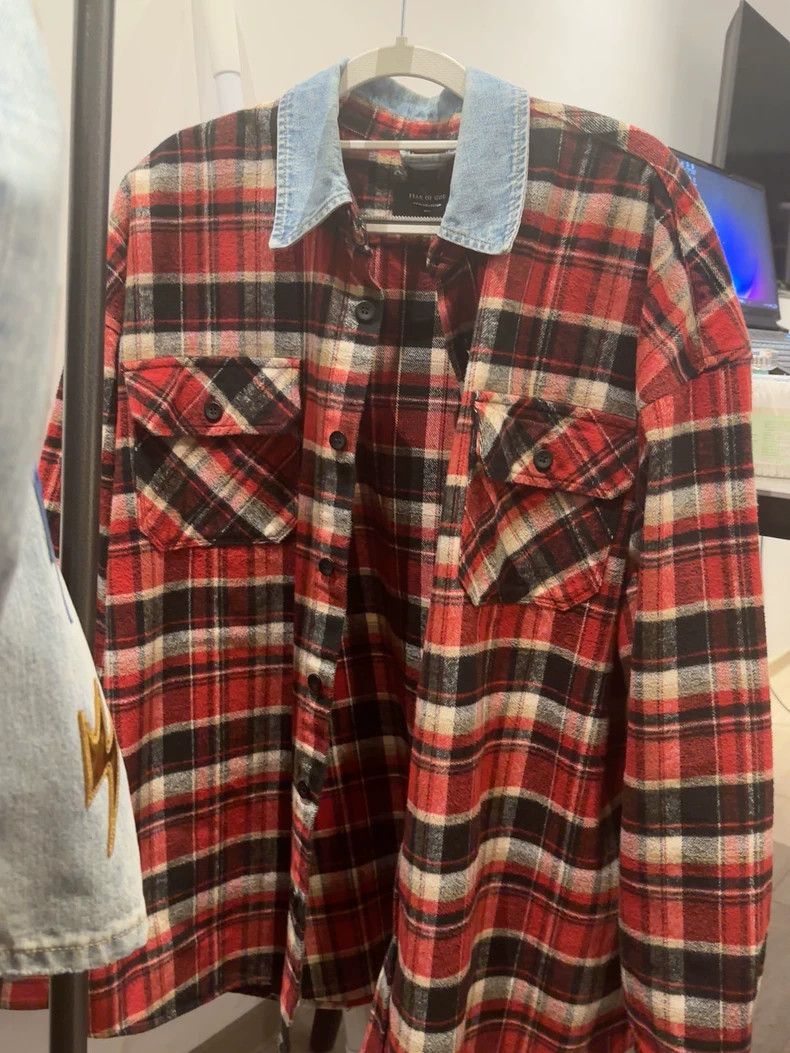 Fear of God Fear of God 5th Collar Flannel Shirt - dmc Size US L / EU 52-54 / 3 - 1 Thumbnail