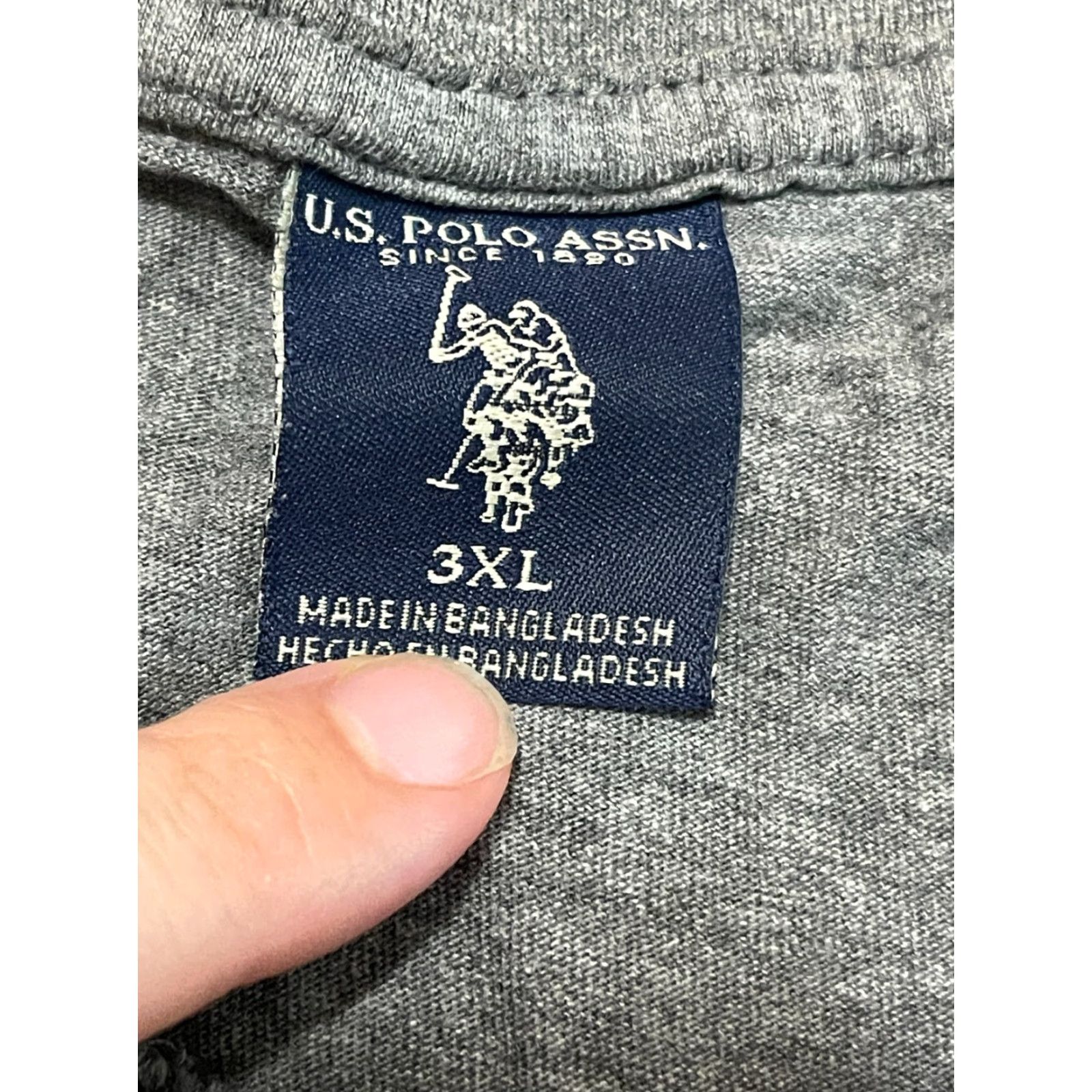 Vintage US Polo Assn. Shirt Mens 3XL Gray Logo Crew Neck Short Sleeve T-Shirt Size US XXL / EU 58 / 5 - 5 Thumbnail