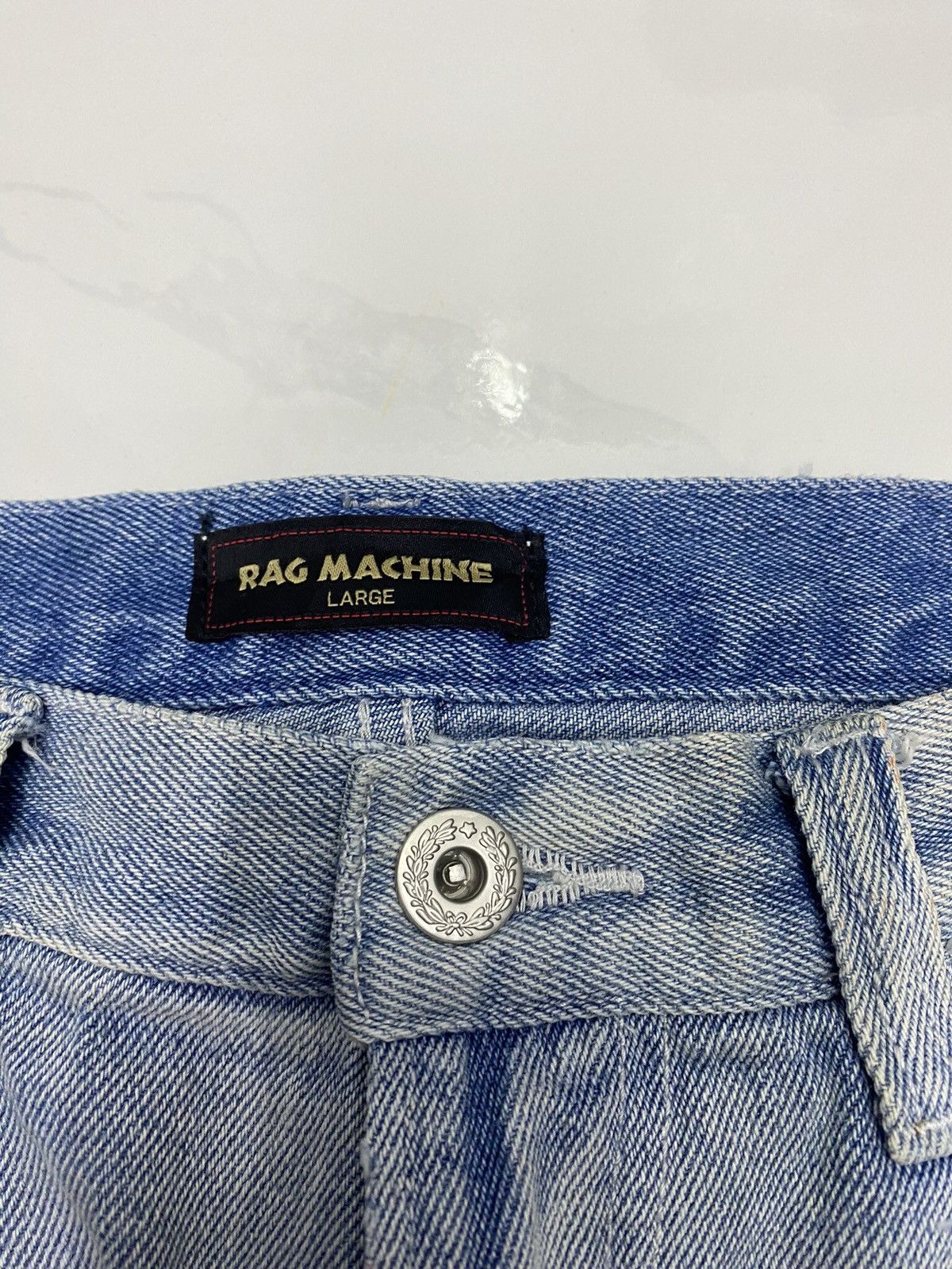 If Six Was Nine RAG MACHINE DISTRESSED DENIM PUNK RELEASE HEM CROPPED JEANS Size US 30 / EU 46 - 7 Thumbnail