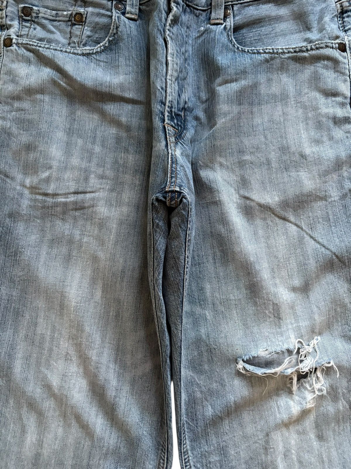 Edwin SALES🔥Vintage Edwin Buckle Back Distressed Baggy Jean Short Size US 35 - 7 Thumbnail