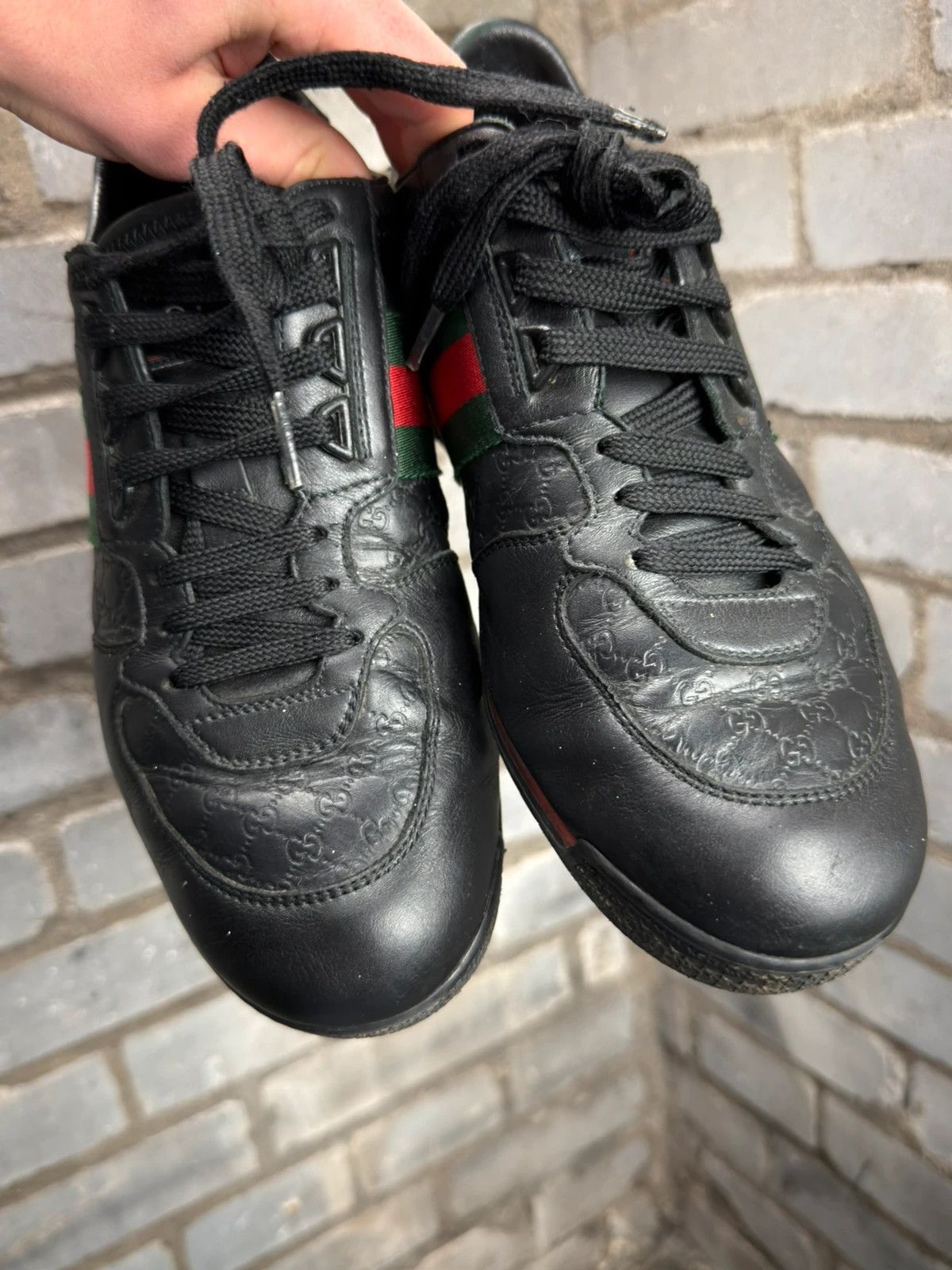 Gucci Gucci low leather sneakers monogram vintage Size US 9 / EU 42 - 10 Thumbnail