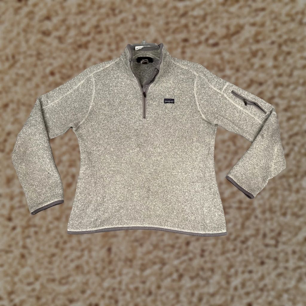 Patagonia Patagonia Sweater Womens Small Gray Fleece Pullover 1/4 Zip Raglan Sleeve Mock Neck Pullover Casual Winter Outdoor Logo Pocket Size S / US 4 / IT 40 - 1 Thumbnail