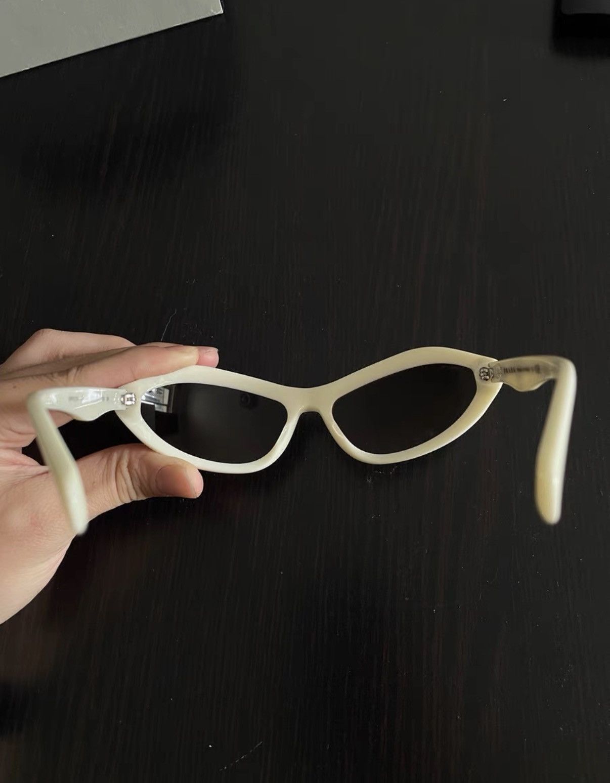Prada Prada Runway White Irregular Sunglasses Size ONE SIZE - 3 Thumbnail