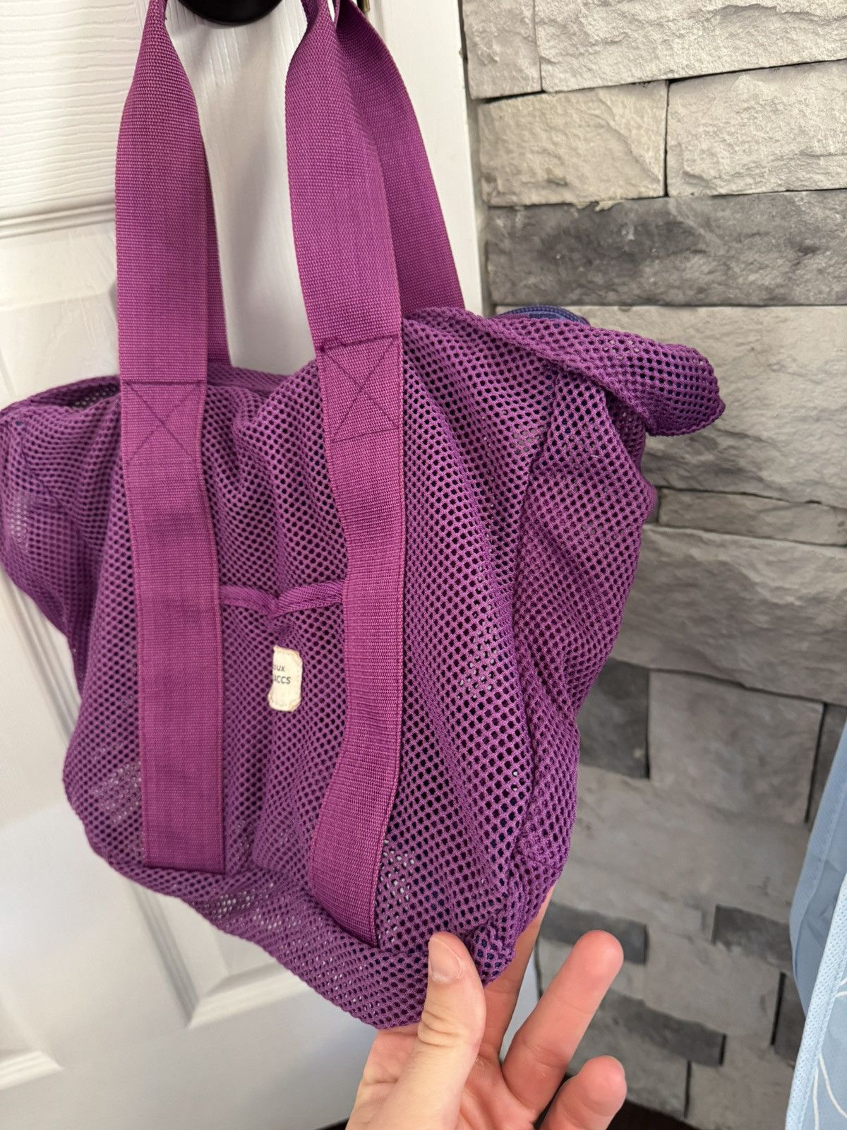 Yohji Yamamoto Y’SACCS Yohji Yamamoto Purple Mesh Tote Bag Made in Japan Size ONE SIZE - 3 Thumbnail