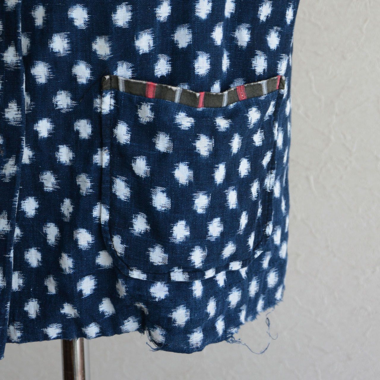Other Snow Kasuri Indigo Vest Reworked Vintage Japanese Fabric Size S / US 4 / IT 40 - 6 Thumbnail