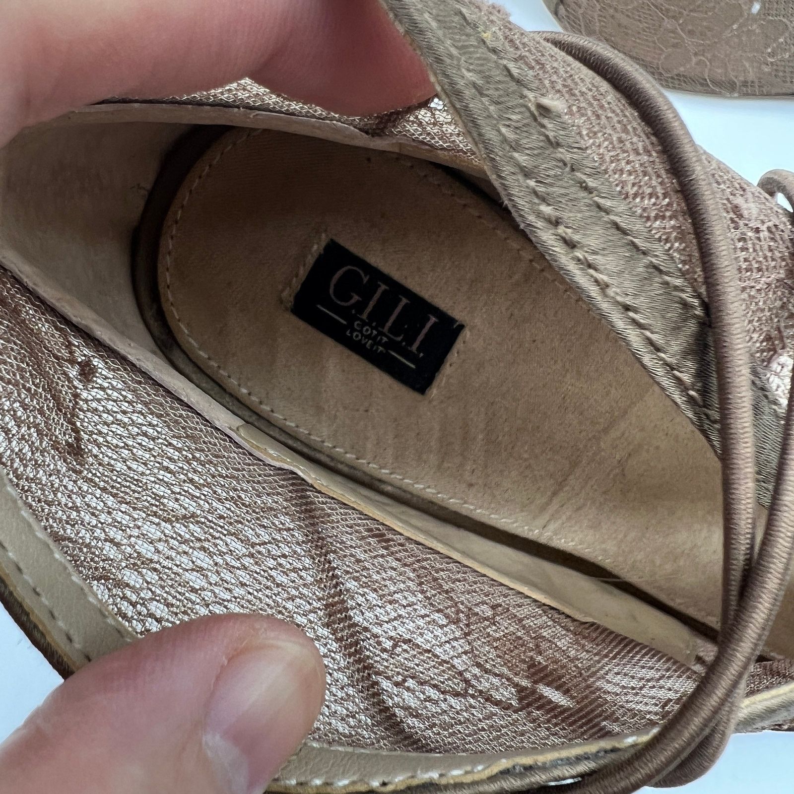 Other G.I.L.I. Peep Toe Heel Size 9 M Elastic Front Booties Size US 9 / IT 39 - 4 Thumbnail