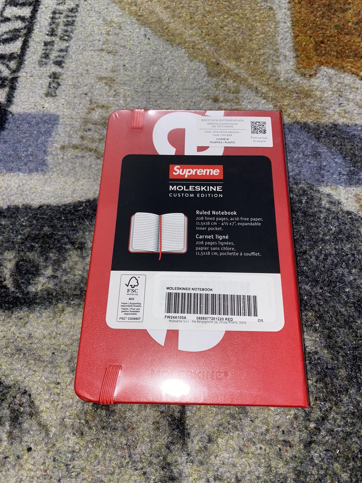 Supreme Supreme Moleskin Notebook Red Size ONE SIZE - 2 Thumbnail