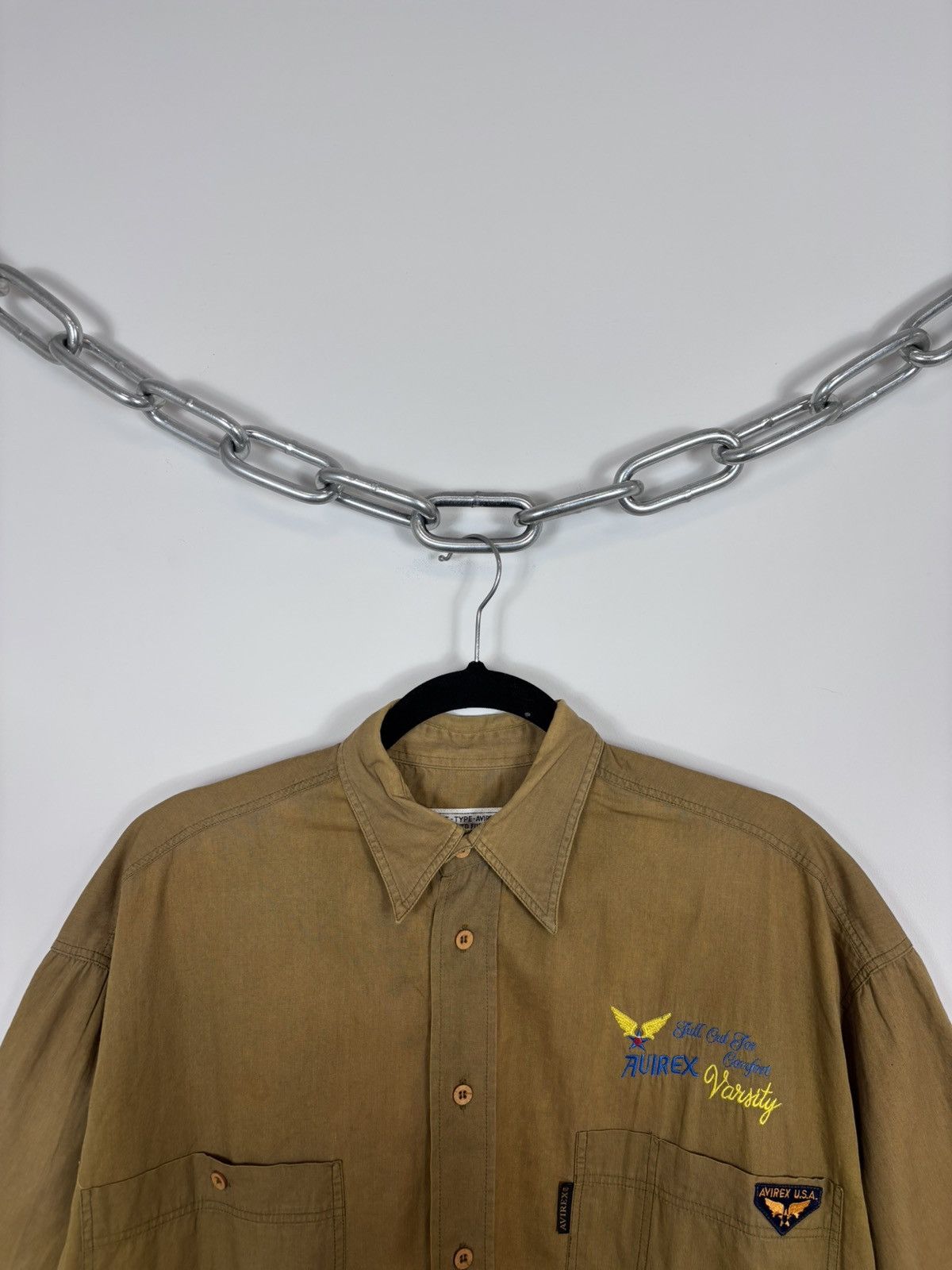 Avirex Vintage Avirex USA Men’s Military Flight Short Sleeve Shirt Size US L / EU 52-54 / 3 - 3 Thumbnail