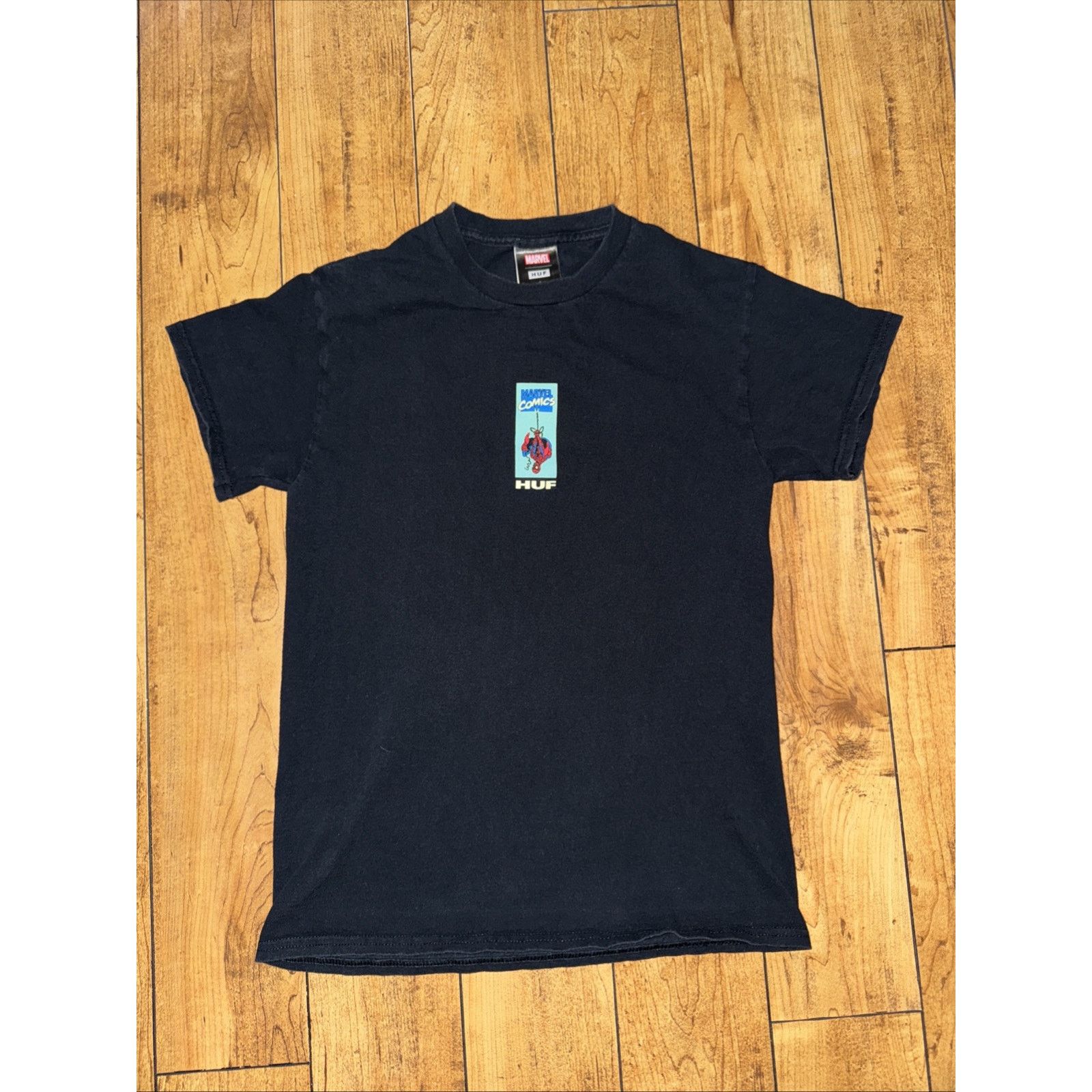 Huf × Marvel Comics Huf x Marvel Spiderman T-Shirt Black Small 16.5x24 Size US S / EU 44-46 / 1 - 1 Thumbnail