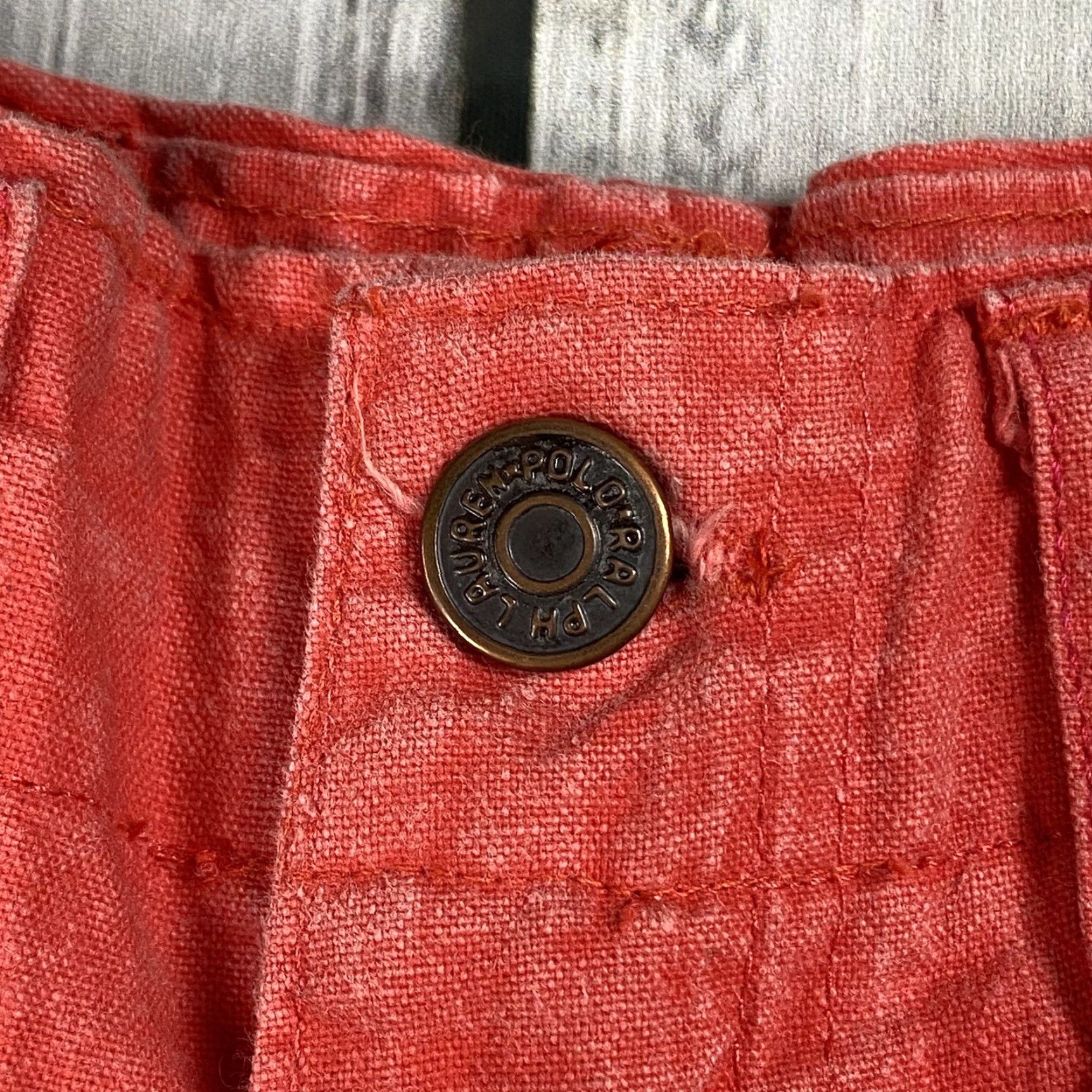 Ralph Lauren VINTAGE RALPH LAUREN WIDE LEG JEANS Womens 10 Vibrant Red Denim 80s Made in USA Size 32" / US 10 / IT 46 - 4 Thumbnail
