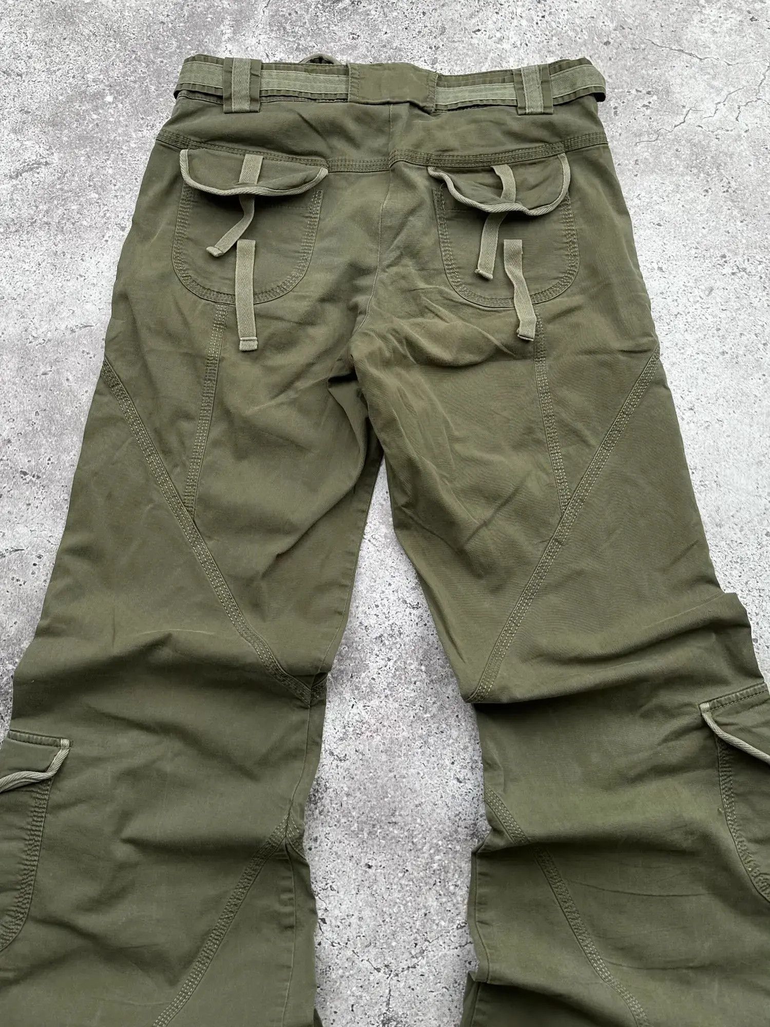 Vintage Vintage Flare Cargo Bondage Pants C353(V618) Size 25" / US 0 / IT 36 - 7 Thumbnail