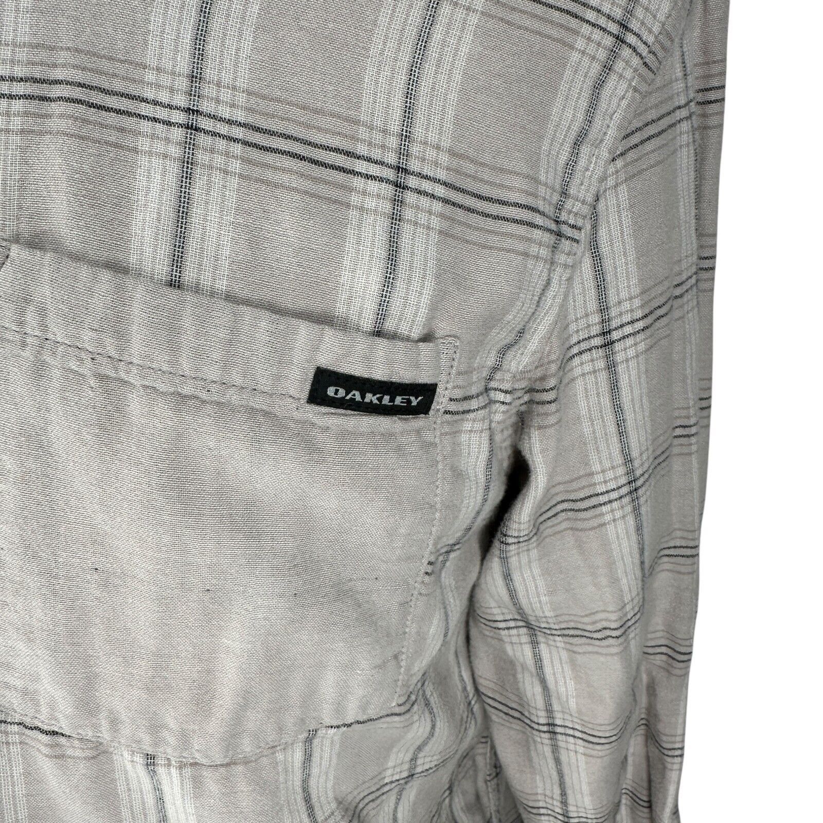 Oakley Oakley Flannel Shirt Mens L Light Beige Plaid Button-Down Size US L / EU 52-54 / 3 - 3 Thumbnail