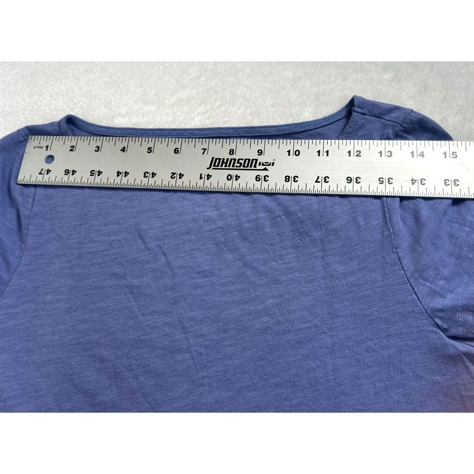 Eileen Fisher Eileen Fisher Womens Petite Medium Boat Neck Long Sleeve Blue High-Low Tunic Top Size M / US 6-8 / IT 42-44 - 4 Thumbnail
