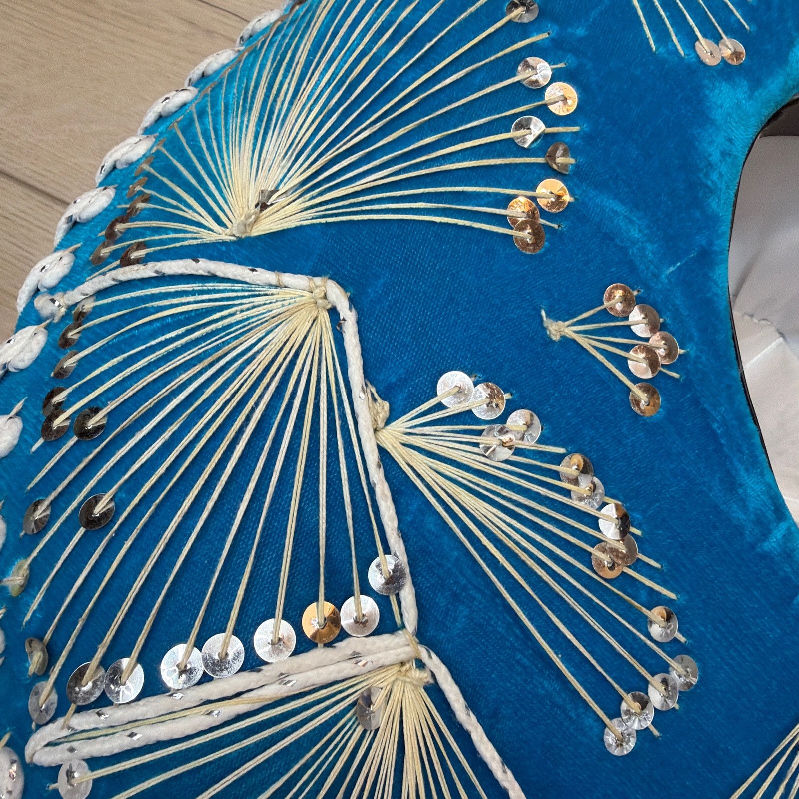 Pigalle Pigalle XXXXX Blue Sequin Sombrero Hat 23 in Diameter Size US M / EU 48-50 / 2 - 12 Thumbnail
