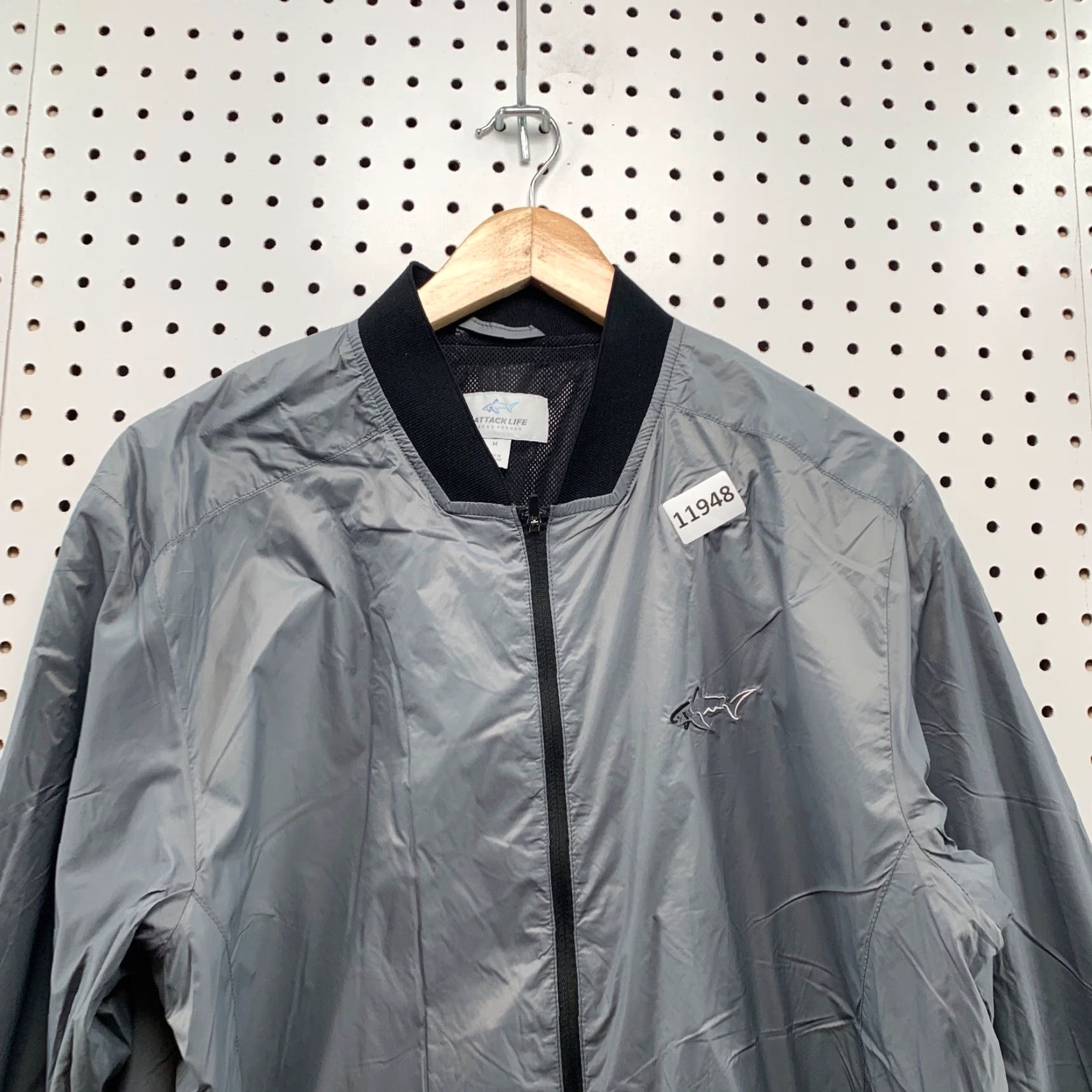 Logo 7 Greg Norman Windbreaker Jacket Mens M Gray Full Zip Logo Top Attack Life M Size US M / EU 48-50 / 2 - 6 Thumbnail