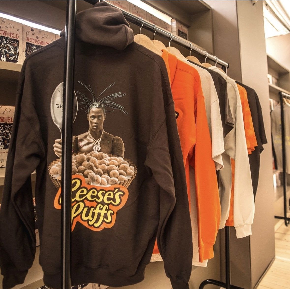 Travis Scott *RARE* Travis Scott Cactus Jack Reeses Puff Brown Tee Size US L / EU 52-54 / 3 - 6 Thumbnail