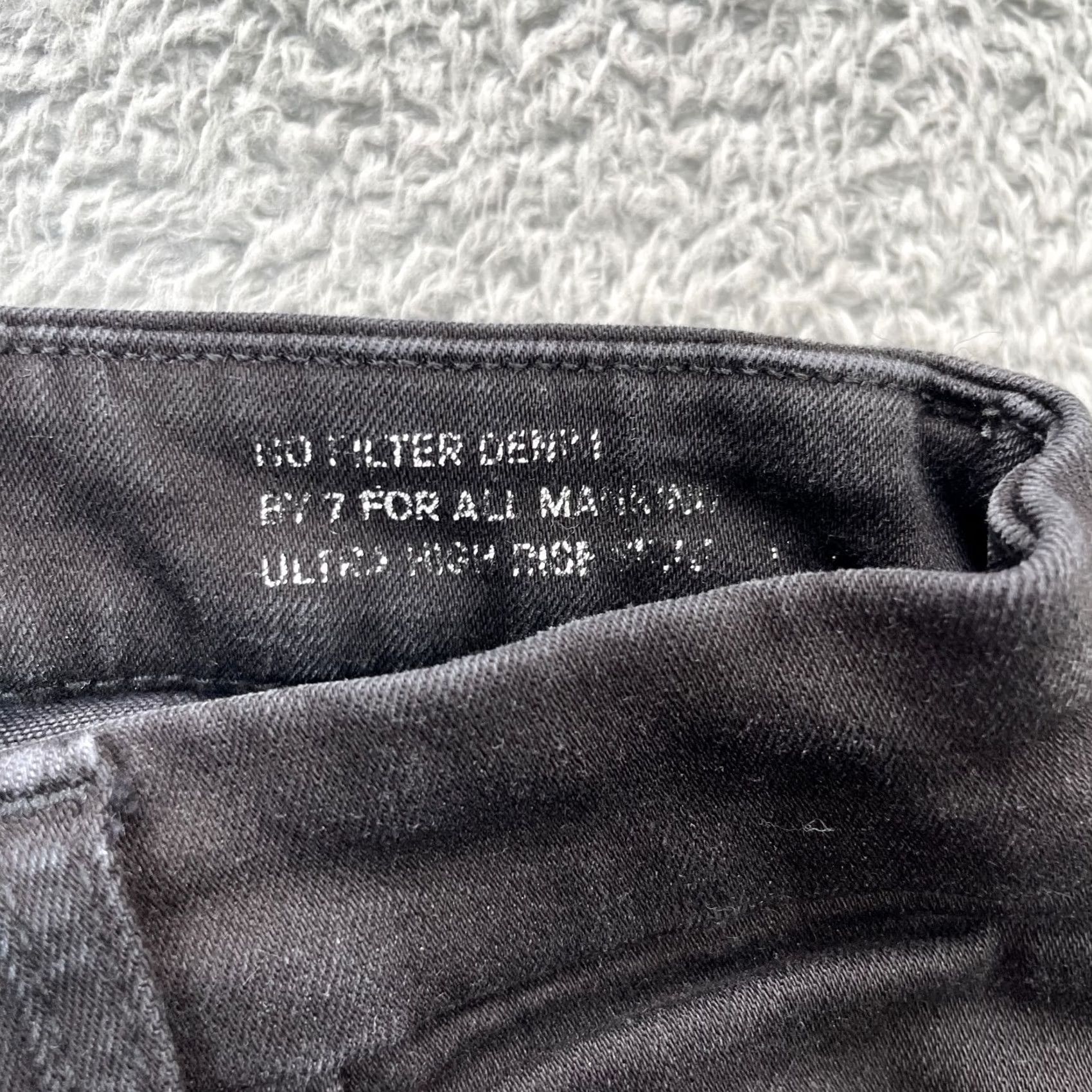 7 For All Mankind VINTAGE 7 For All Mankind Jeans Womens 26 Black Ultra High Rise Skinny Boot Leg Denim Bootscut City Preppy Womens Jeans 26 Inseam 26 Size 26" / US 2 / IT 38 - 4 Thumbnail