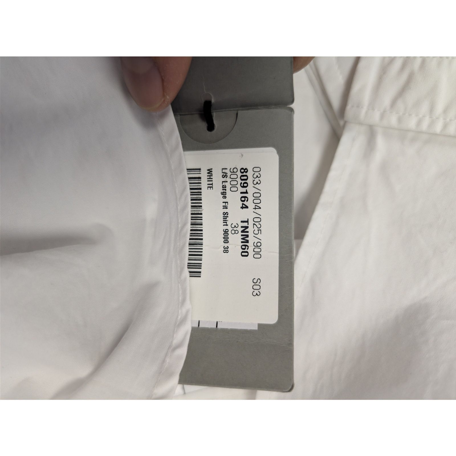 Balenciaga o1rshd1 Long-Sleeve Large Fit Cotton Poplin Shirt in White Size US XXL / EU 58 / 5 - 23 Thumbnail