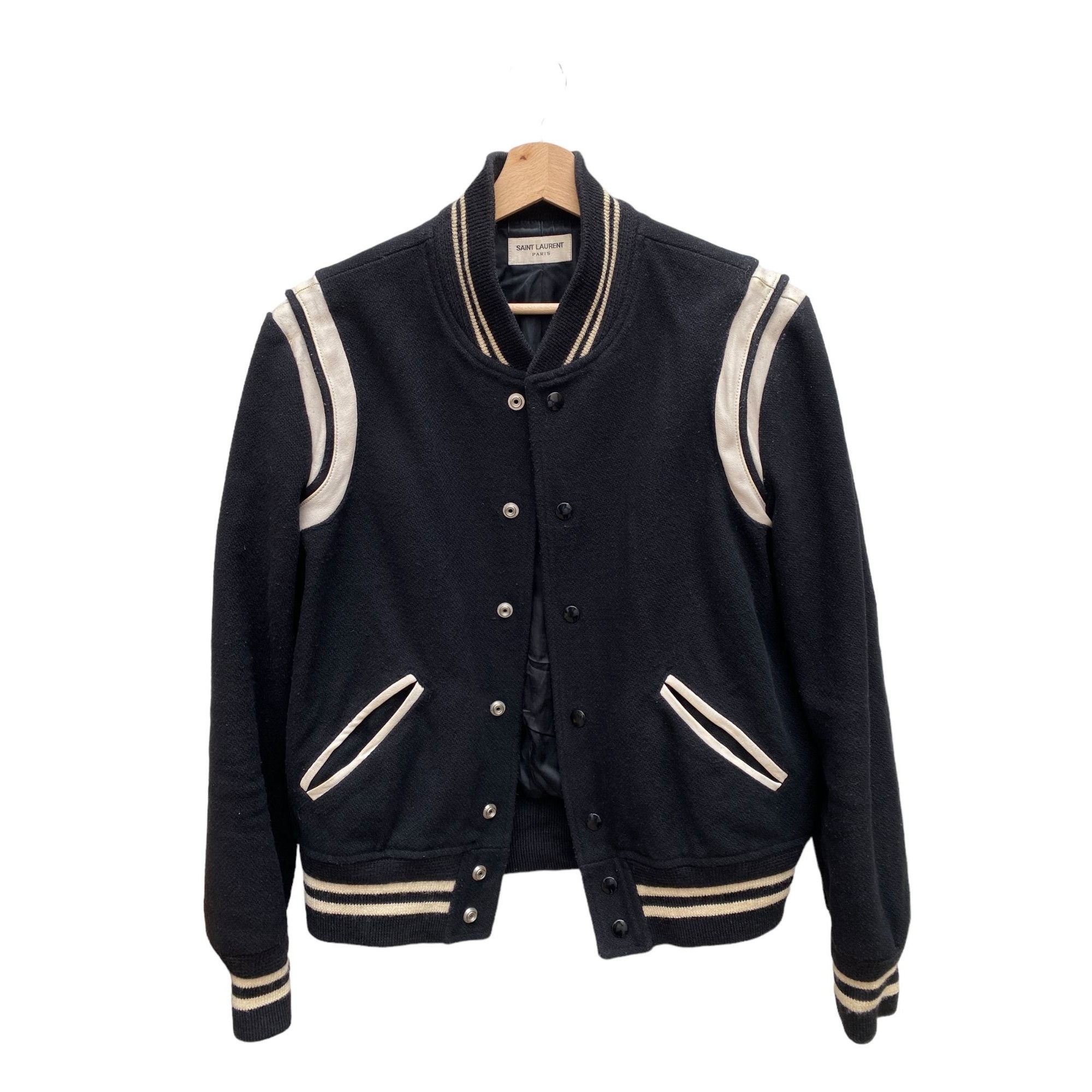 image of Saint Laurent Paris Og Fw 2013 Bomber Jacket in Black, Men's (Size Medium)