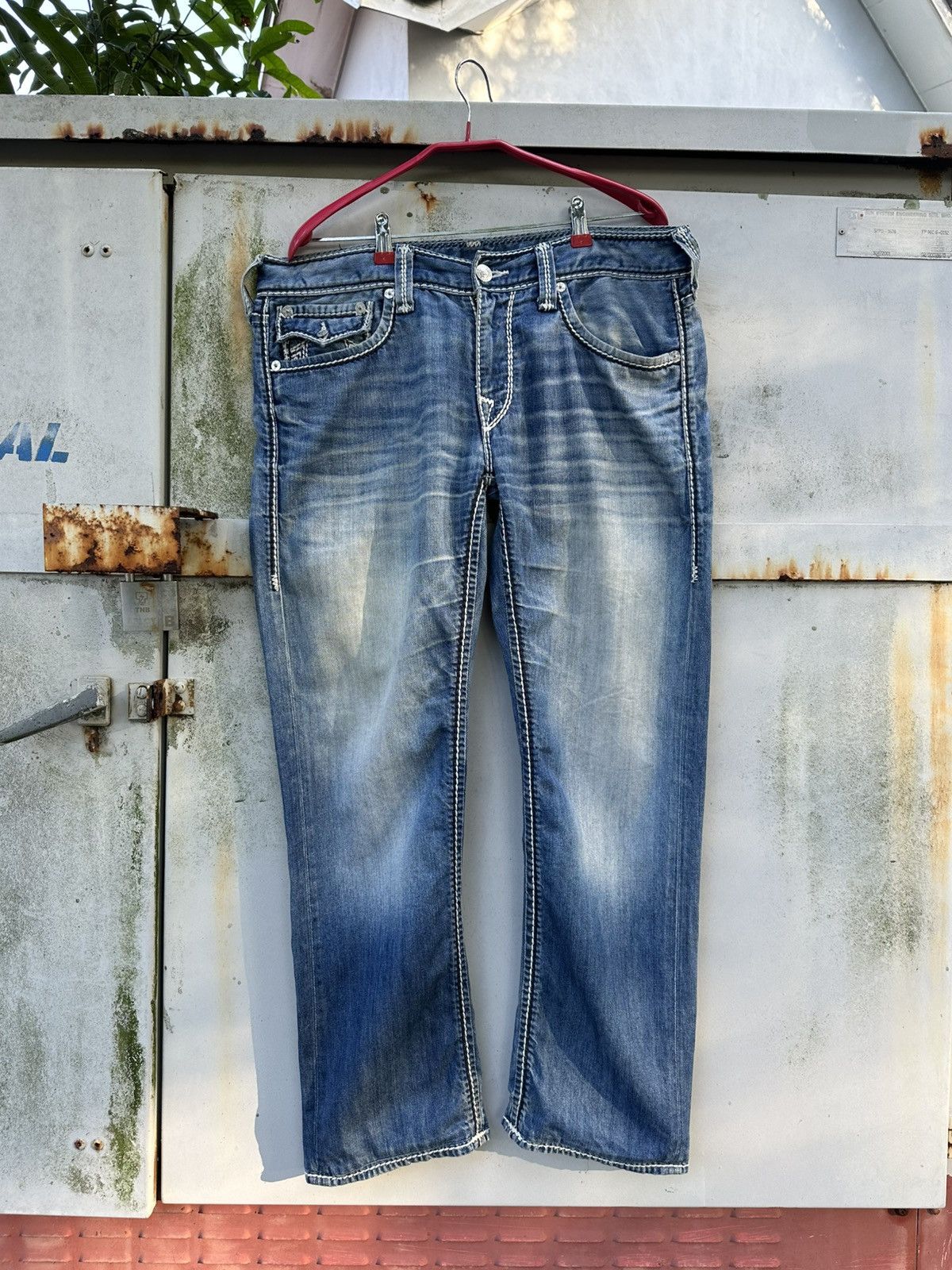 True Religion 👹Vintage True Religion Baggy Straight Cut Jeans Size US 34 / EU 50 - 3 Thumbnail
