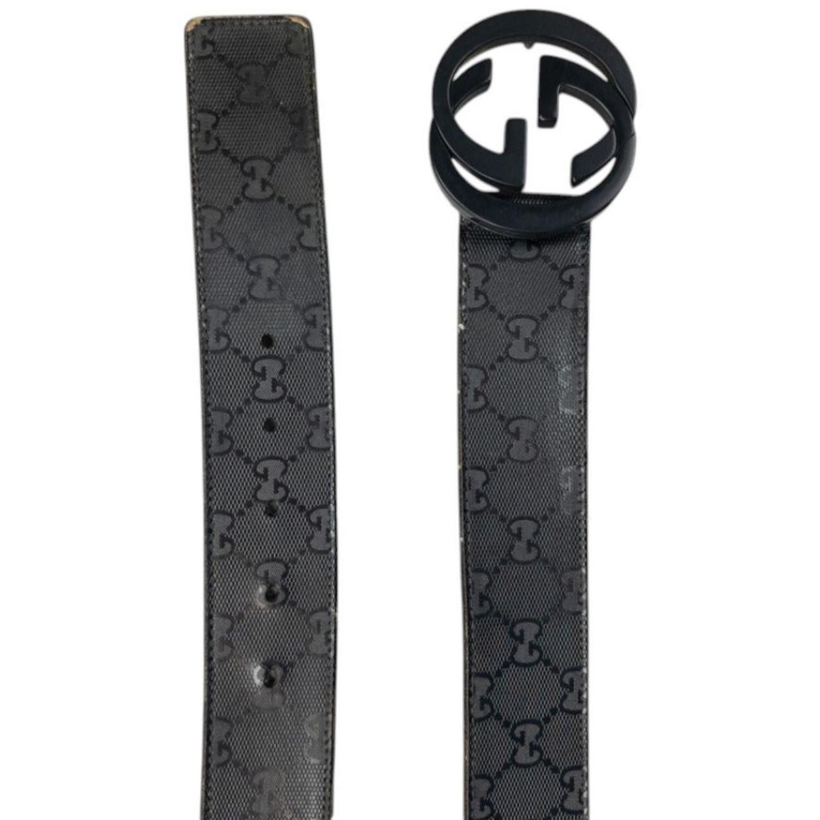 Gucci Vintage Gucci Monogram Belt Size W34 Size ONE SIZE - 4 Thumbnail