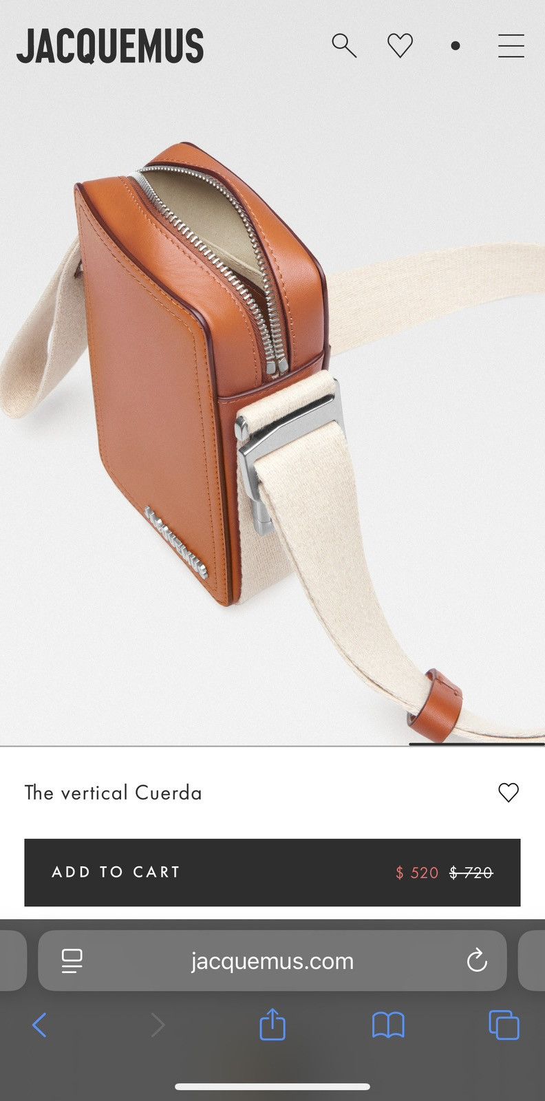 Jacquemus The Vertical Cuerda Bag Size ONE SIZE - 14 Thumbnail