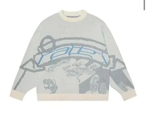 Japanese Brand × Vintage Oversized Graphic Knitted Sweatshirt Sweater Pullover Size US XL / EU 56 / 4 - 1 Thumbnail