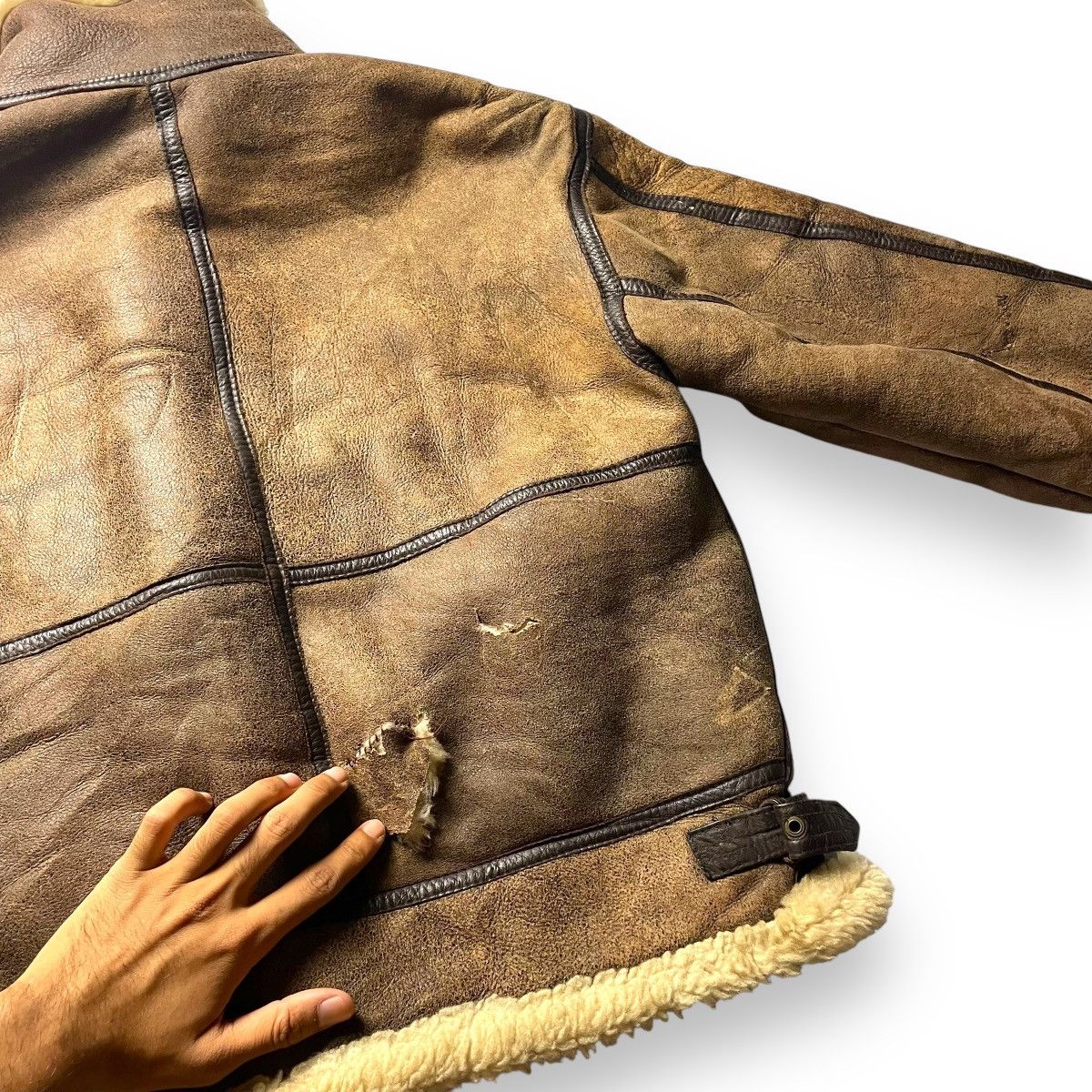 Genuine Leather VINTAGE B3 SHEEPSKIN FLIGHT GLEEMAN MILITARY JACKET Size US M / EU 48-50 / 2 - 13 Thumbnail