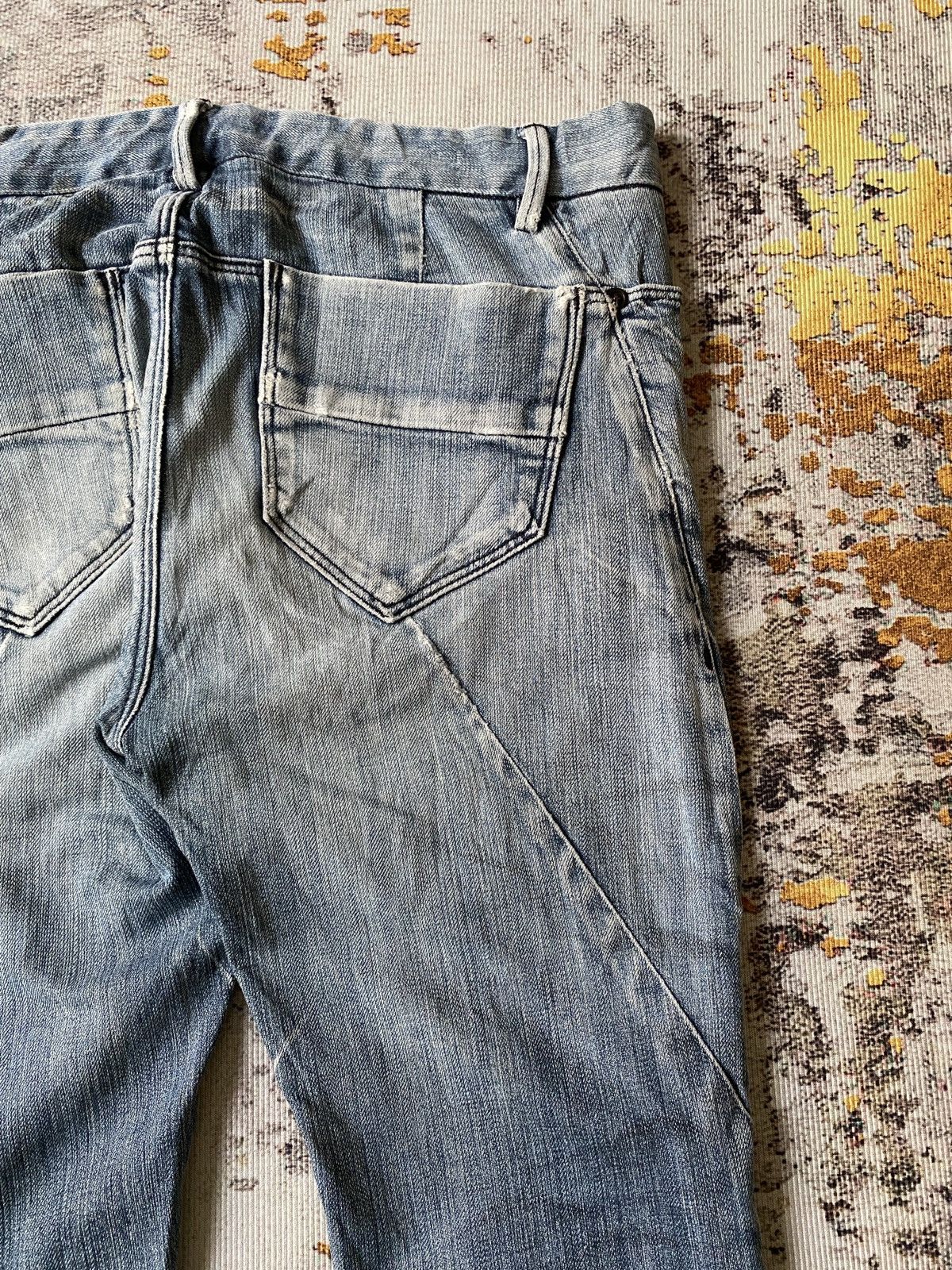 Japanese Brand Johnny Wolf Faded Blue Distressed Rick Owens Style Jeans Size US 30 / EU 46 - 18 Thumbnail