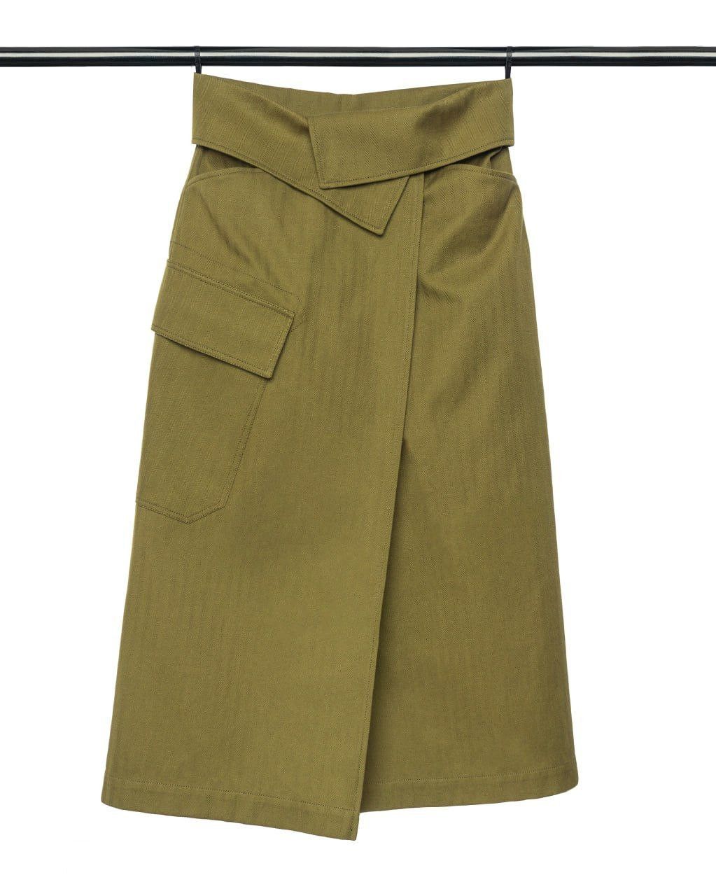 Kenzo KENZO / Wrap Midi Skirt in Cotton & Linen Size 26" / US 2 / IT 38 - 3 Thumbnail