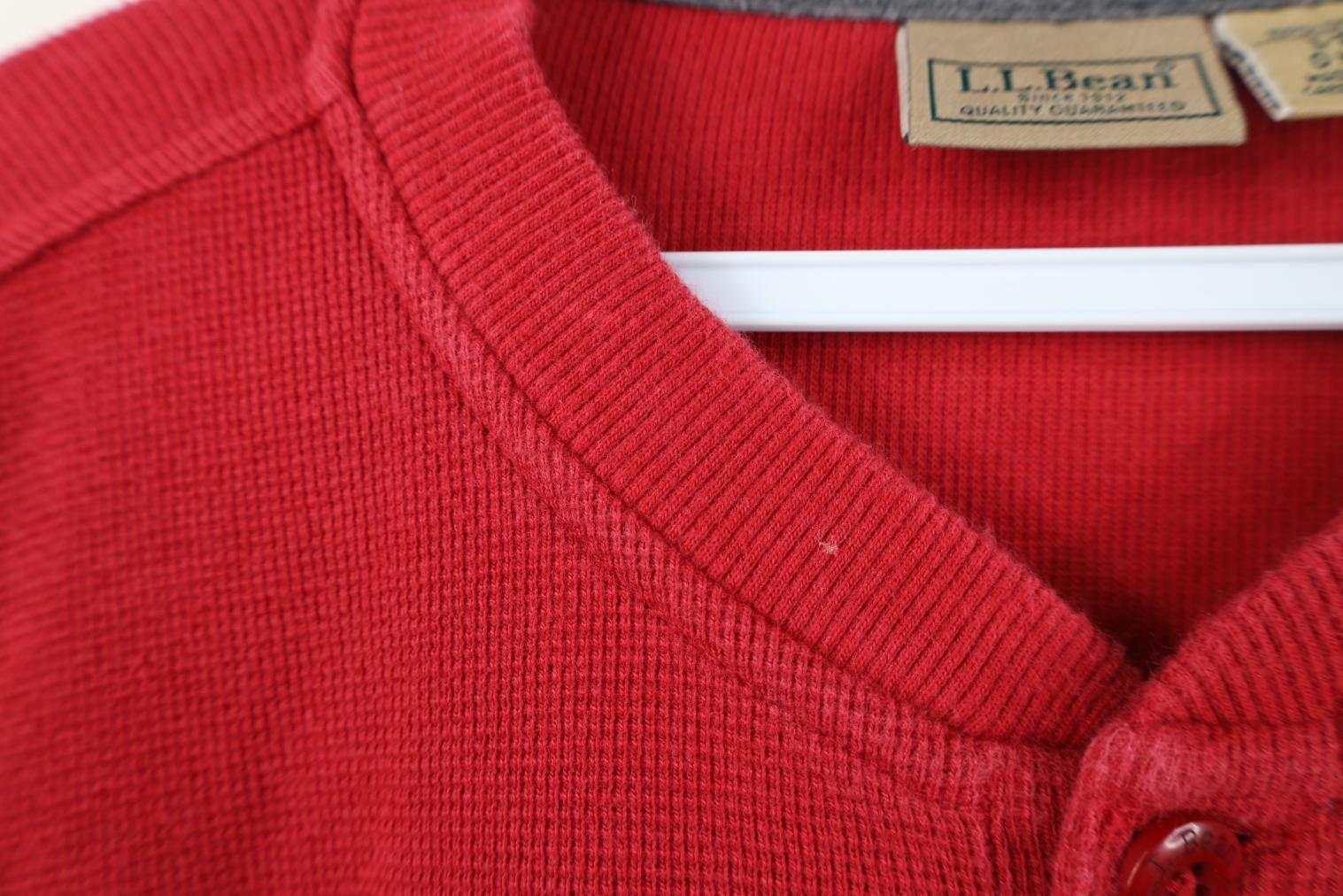 L.L. Bean Vintage 90s Y2K LL Bean Waffle Long Sleeve Henley T-Shirt Size US L / EU 52-54 / 3 - 6 Thumbnail