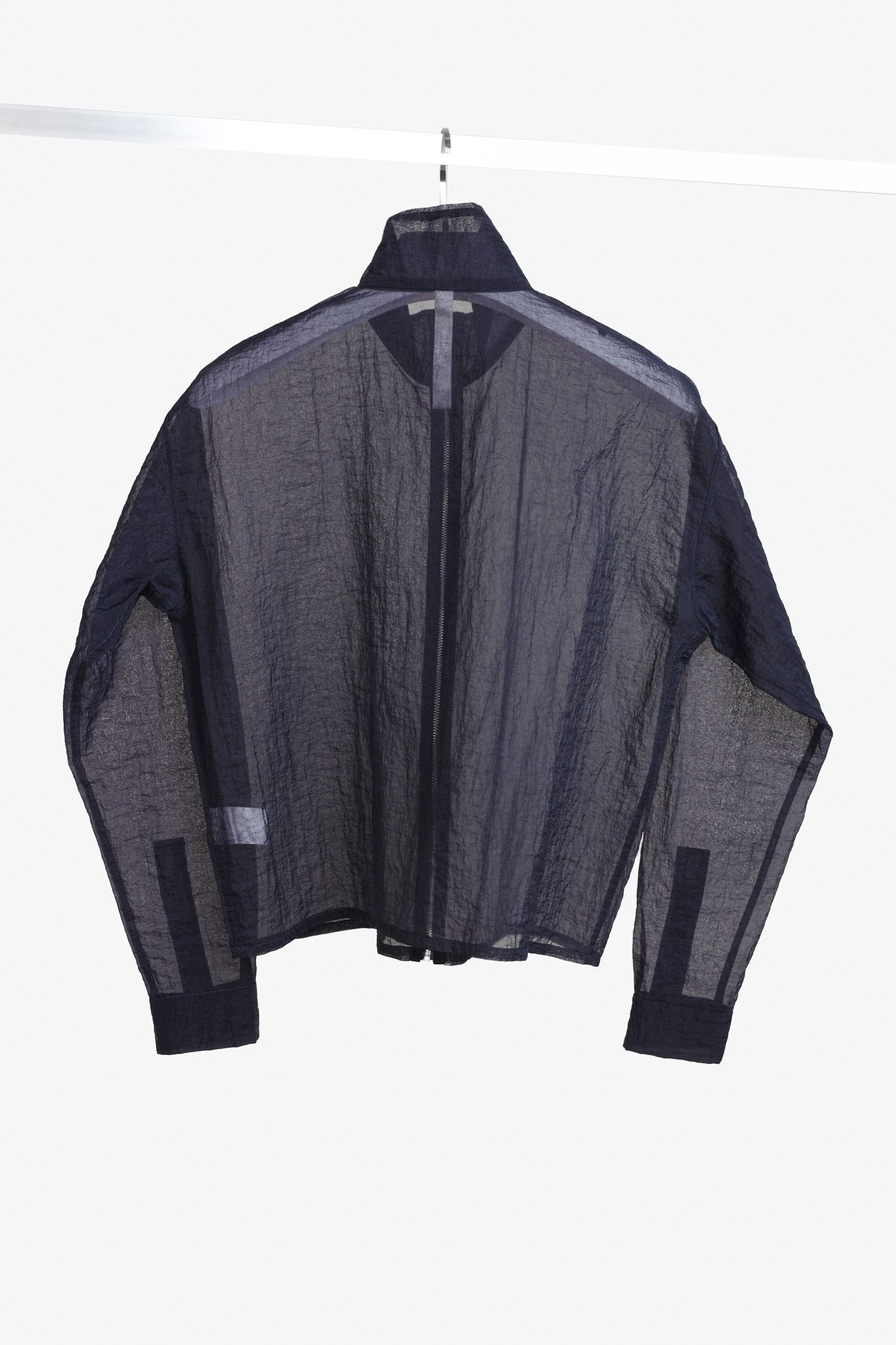 Cottweiler Cottweiler Textured Sheer Black Zip Mock Neck Boxy Shirt Size US XS / EU 42 / 0 - 2 Thumbnail
