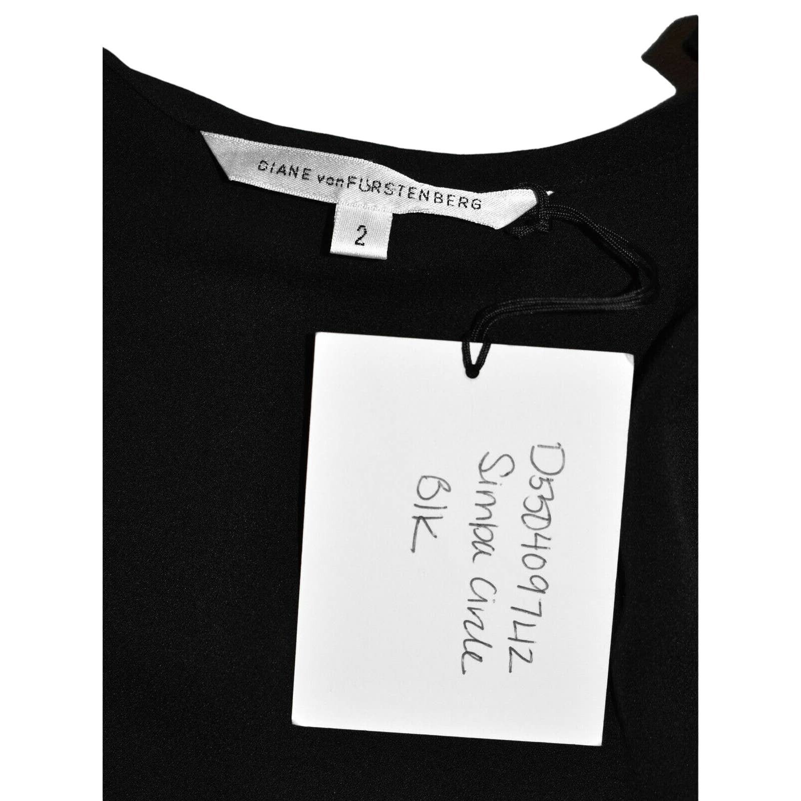 Diane von Furstenberg B2 DIANE VON FURSTENBERG Black Pleated W/Neck Tie Dress Sz 2 Size XS / US 0-2 / IT 36-38 - 5 Thumbnail