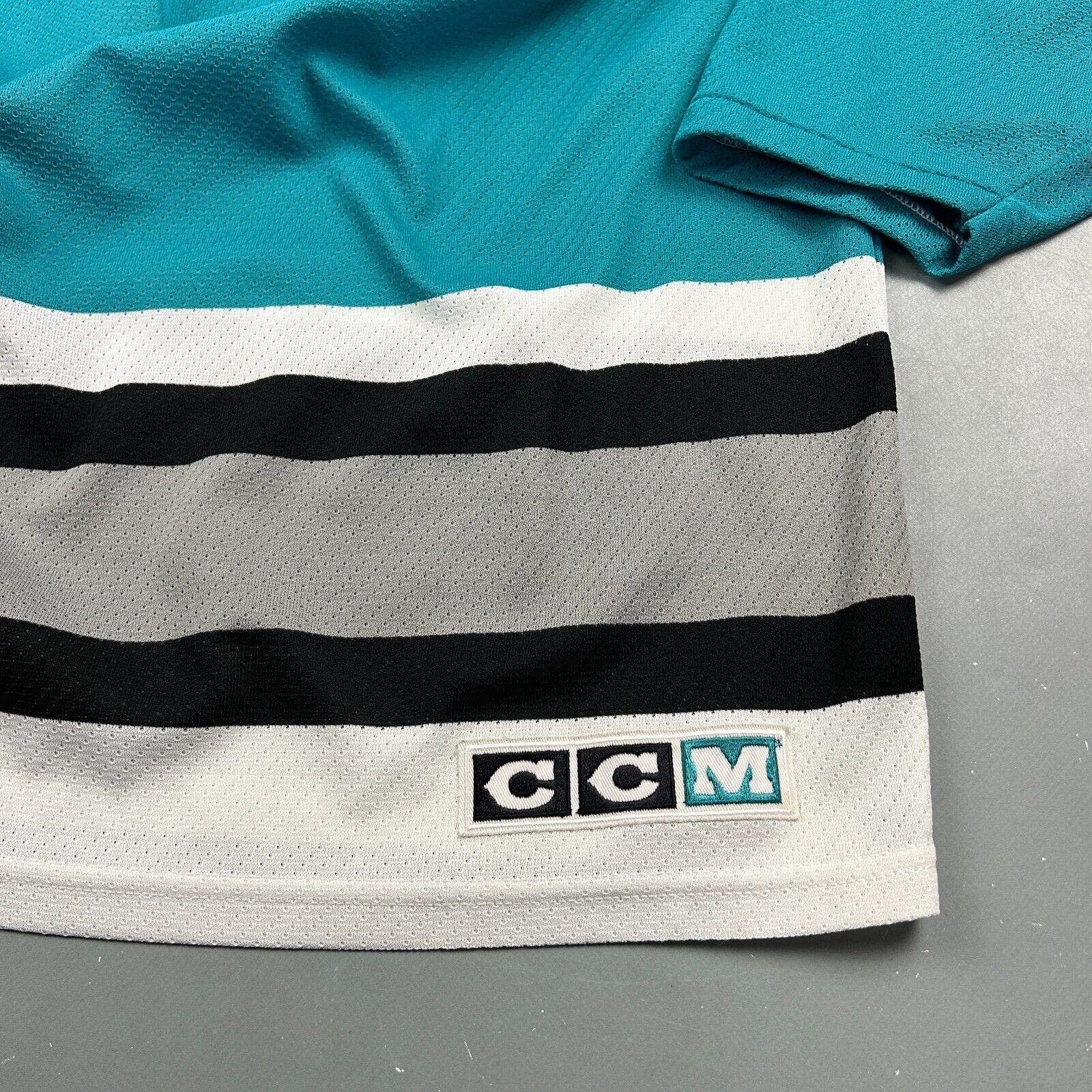 Ccm VINTAGE 90s | San Jose Sharks CCM Maska Hockey Jersey sz M Size US M / EU 48-50 / 2 - 8 Thumbnail
